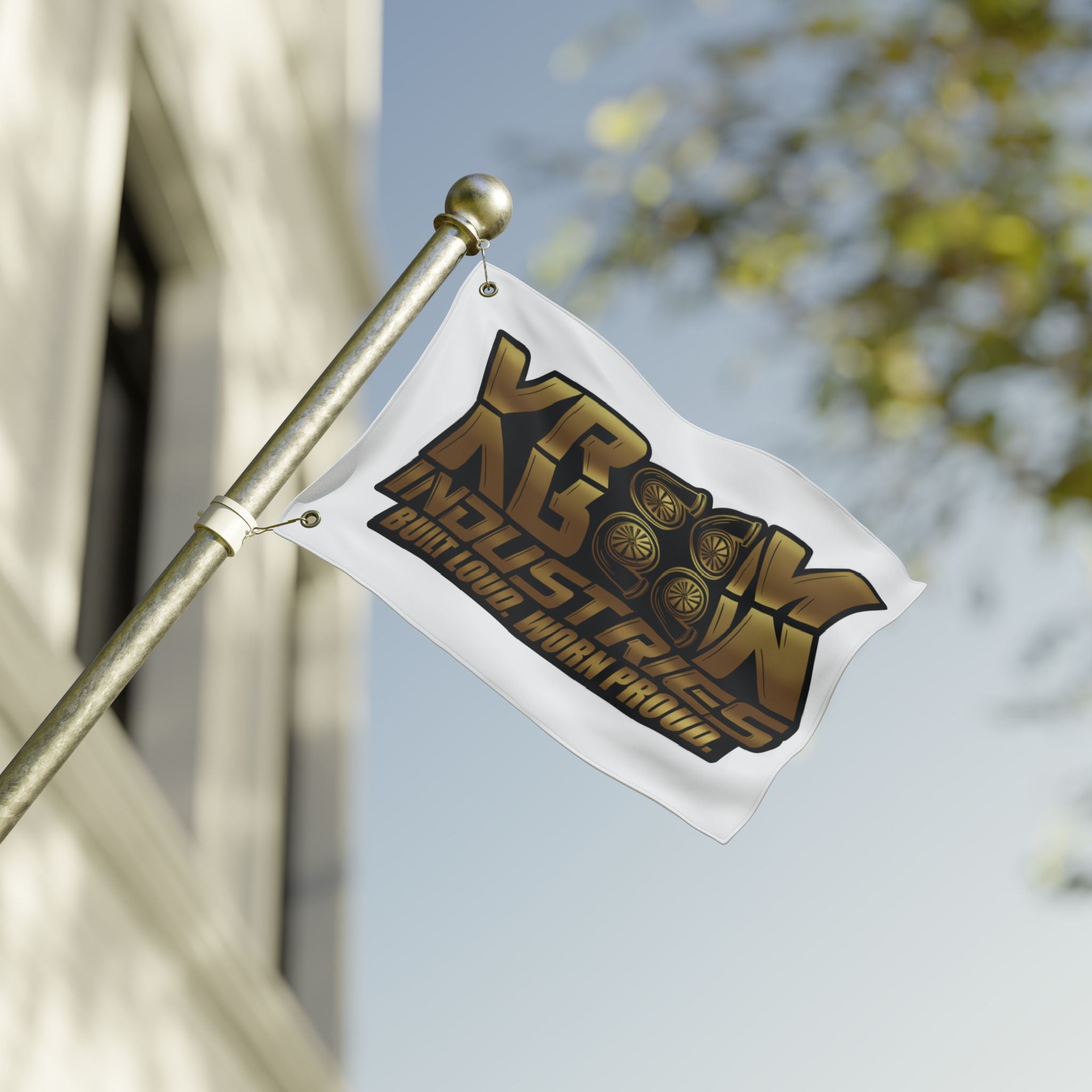 VroomVroom BLWP • White + Gold + Black (Same) Flag