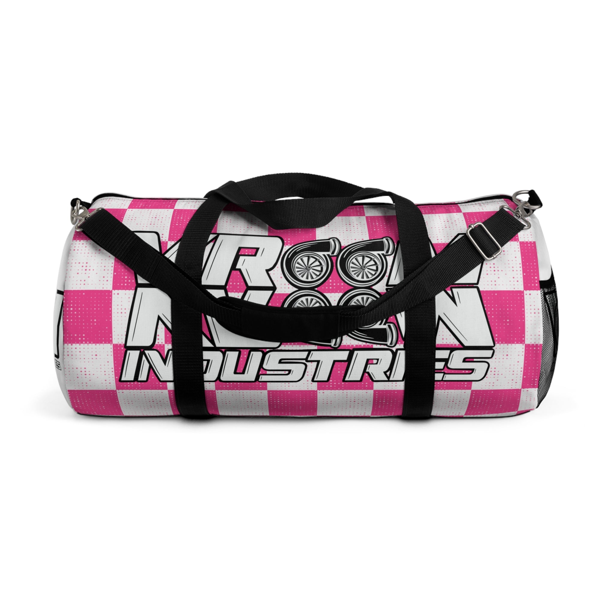 VroomVroom • Pink & White Checkered • Duffle Bag