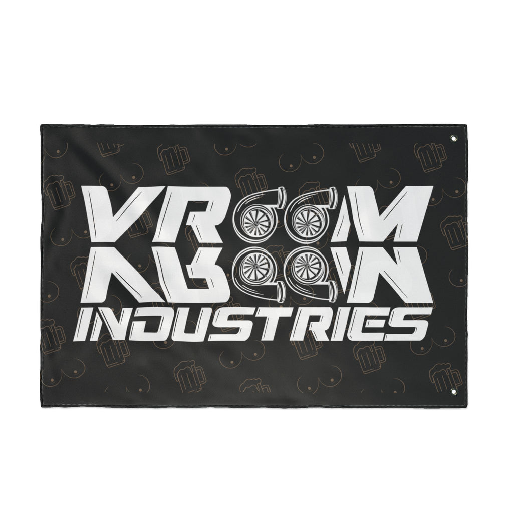 Titties & Beer That's Why I'm Here (Gold) + VroomVroom (Drivers Side) Flag