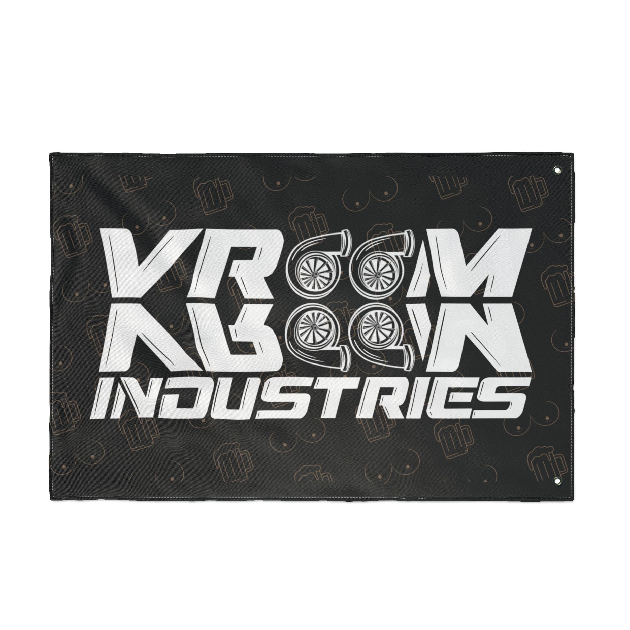 Titties & Beer That's Why I'm Here (Gold) + VroomVroom (Drivers Side) Flag