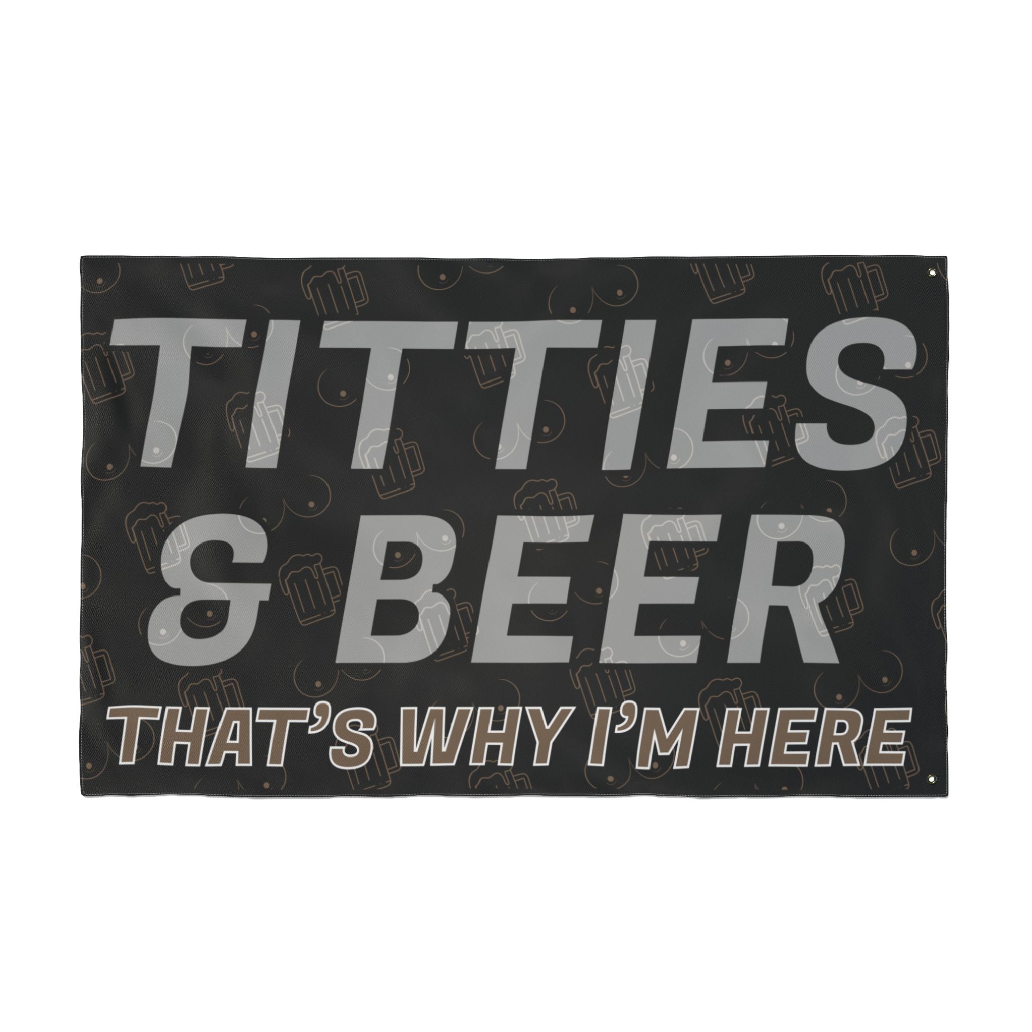 Titties & Beer That's Why I'm Here (Gold) + VroomVroom (Passenger Side)