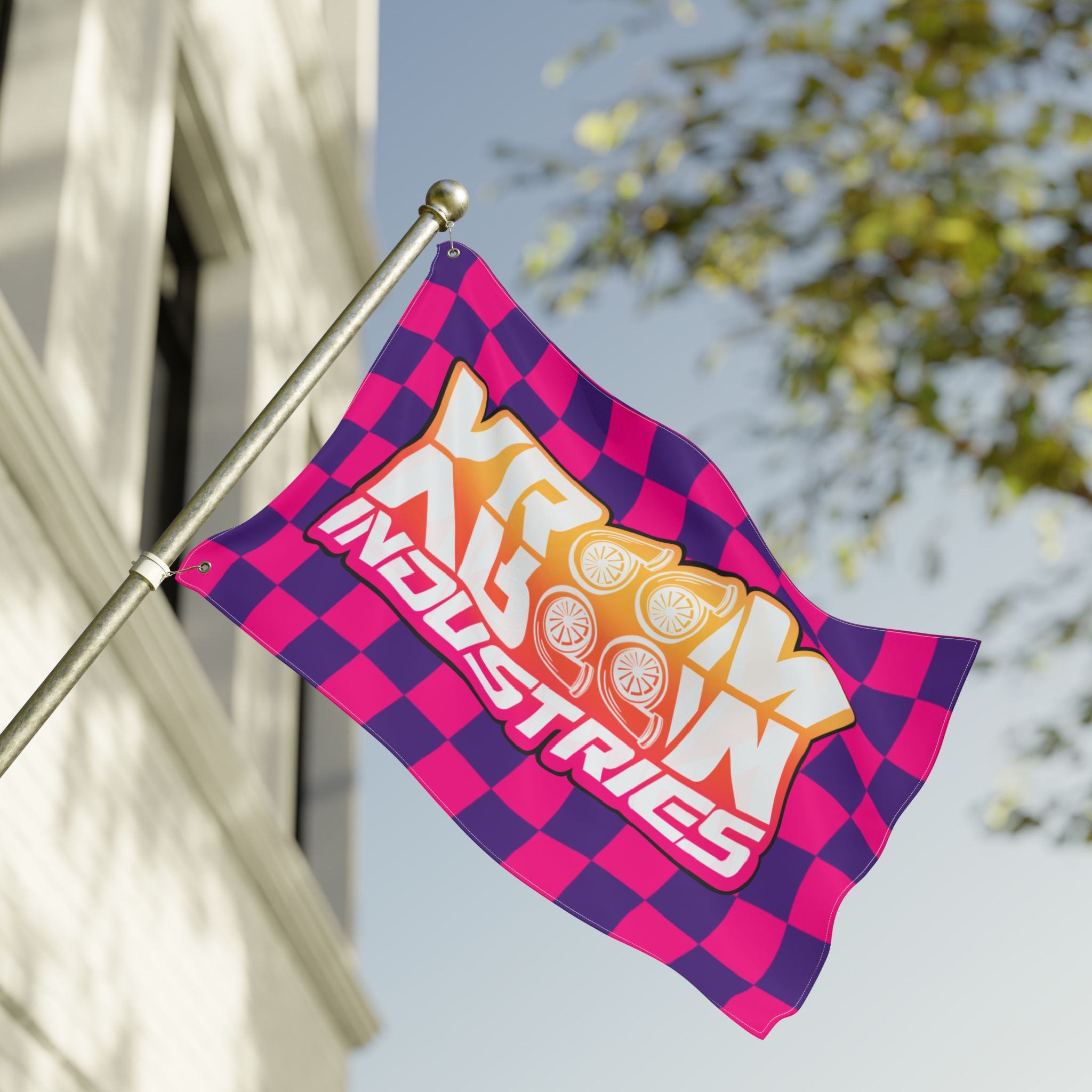 VroomVroom • Pink + Purple Sunset Checkered Flag