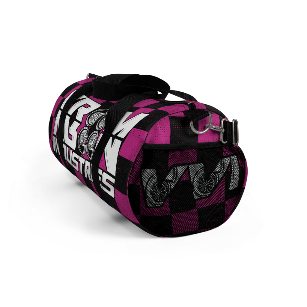 VroomVroom •  Pink & Black Checkered • Duffle Bag