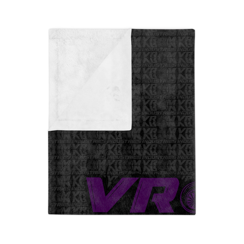 VroomVroom • Purple & Black •. Microfiber Blanket