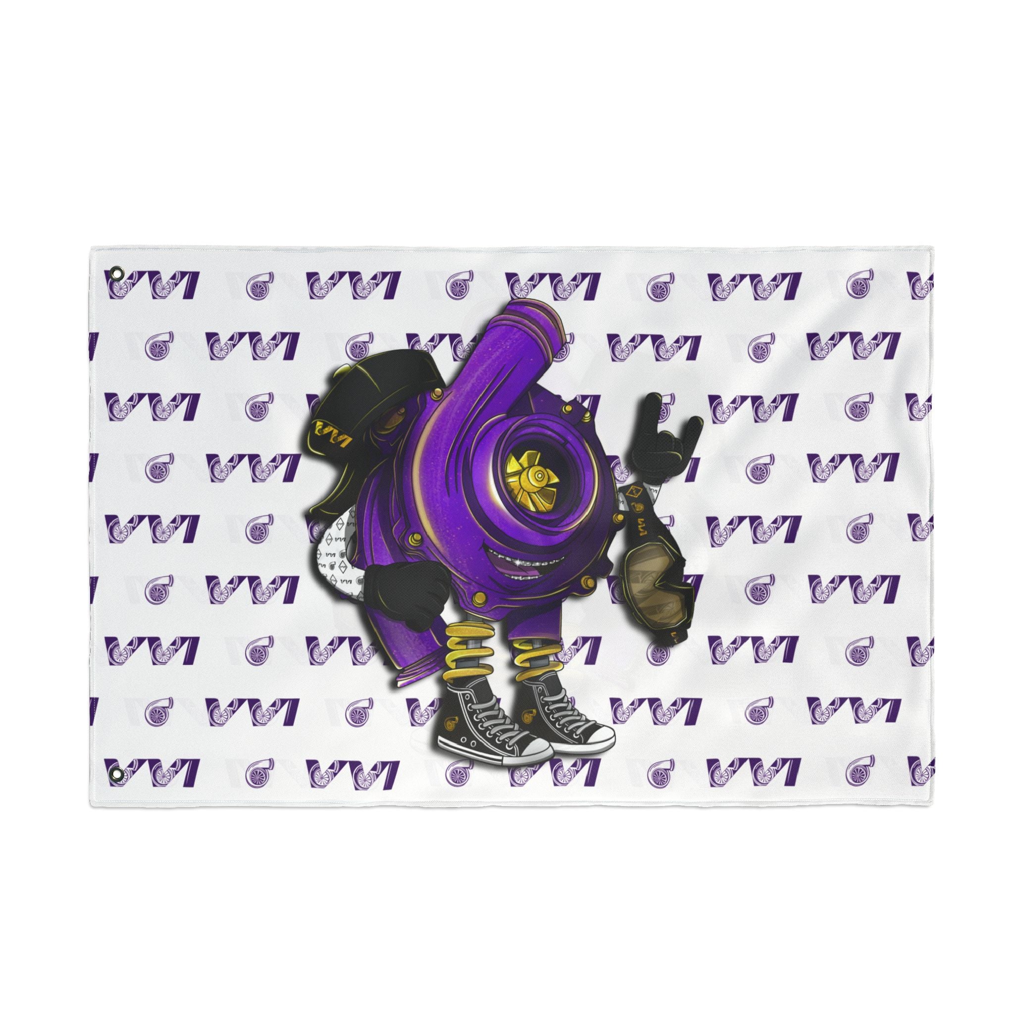 Vroomie Purple + VVI • White (Same) Flag