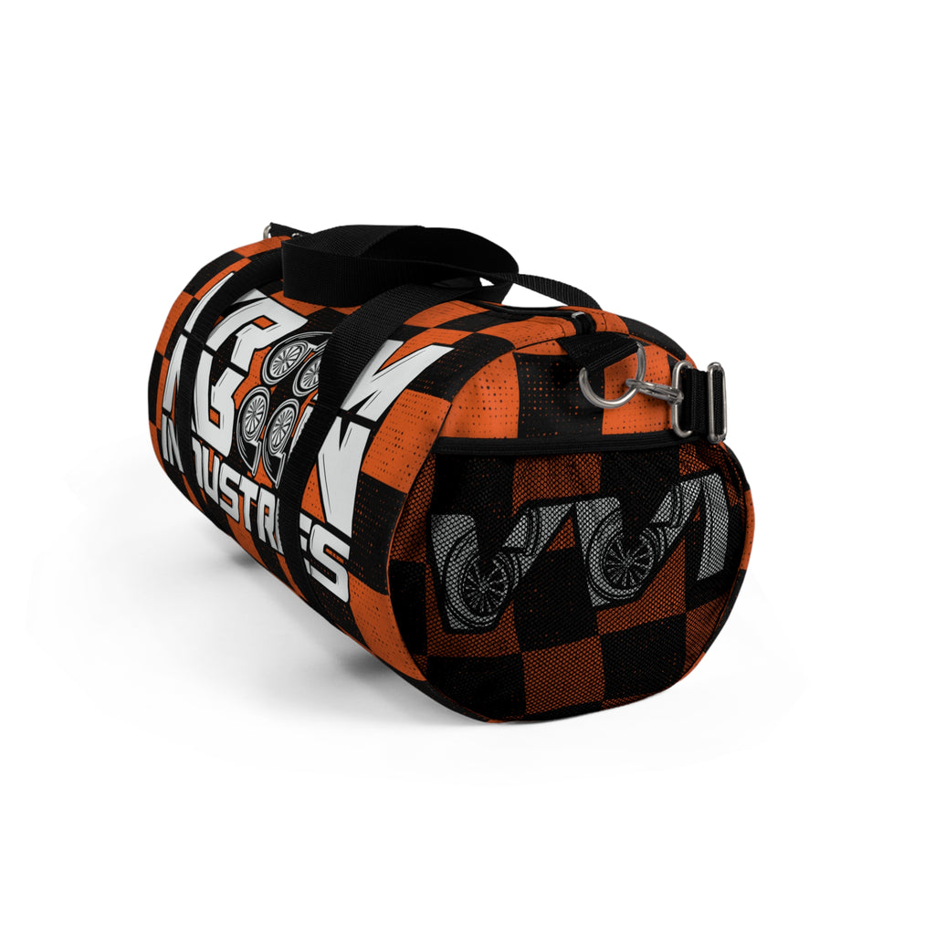 VroomVroom •  Orange & Black Checkered • Duffle Bag