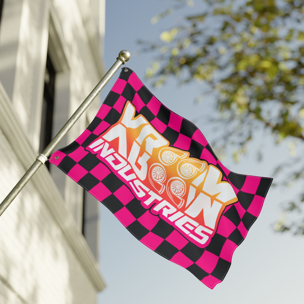 VroomVroom • Pink + Black Sunset Checkered Flag