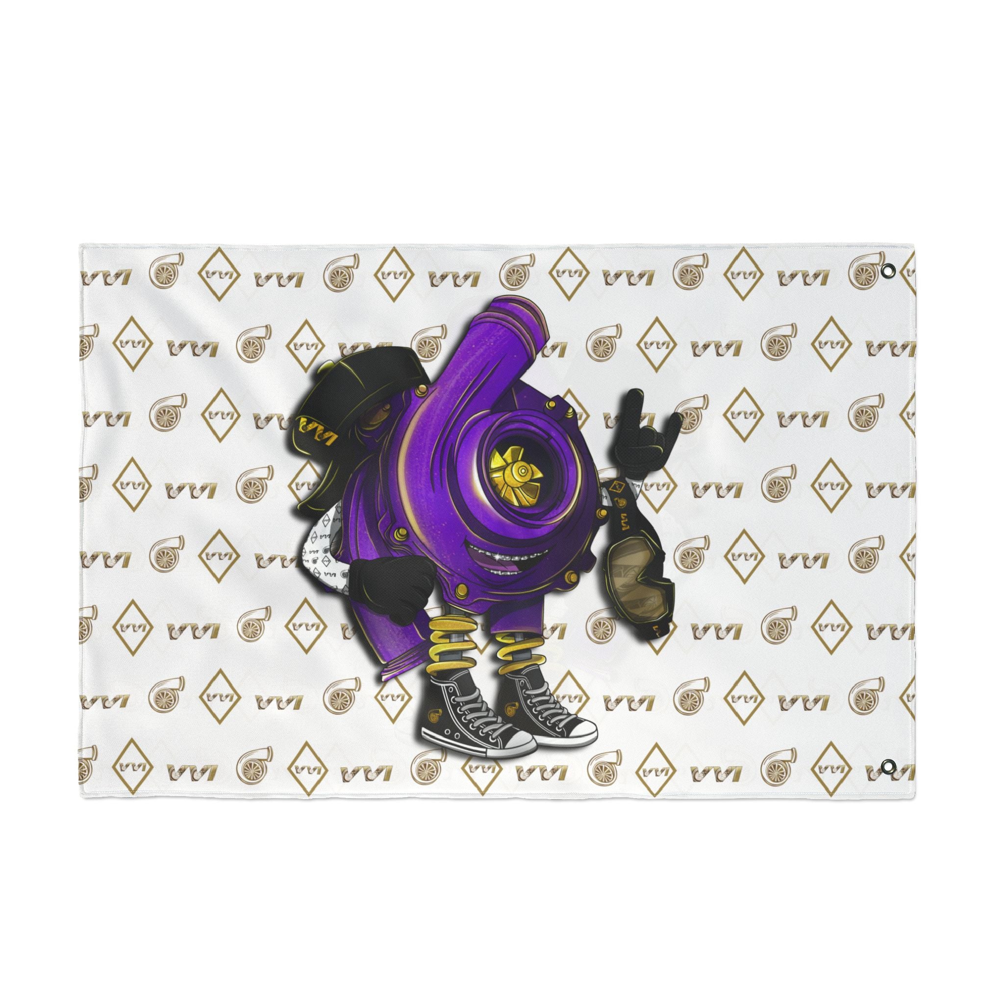 Vroomie Purple • VVI Gold + White (Same) Flag
