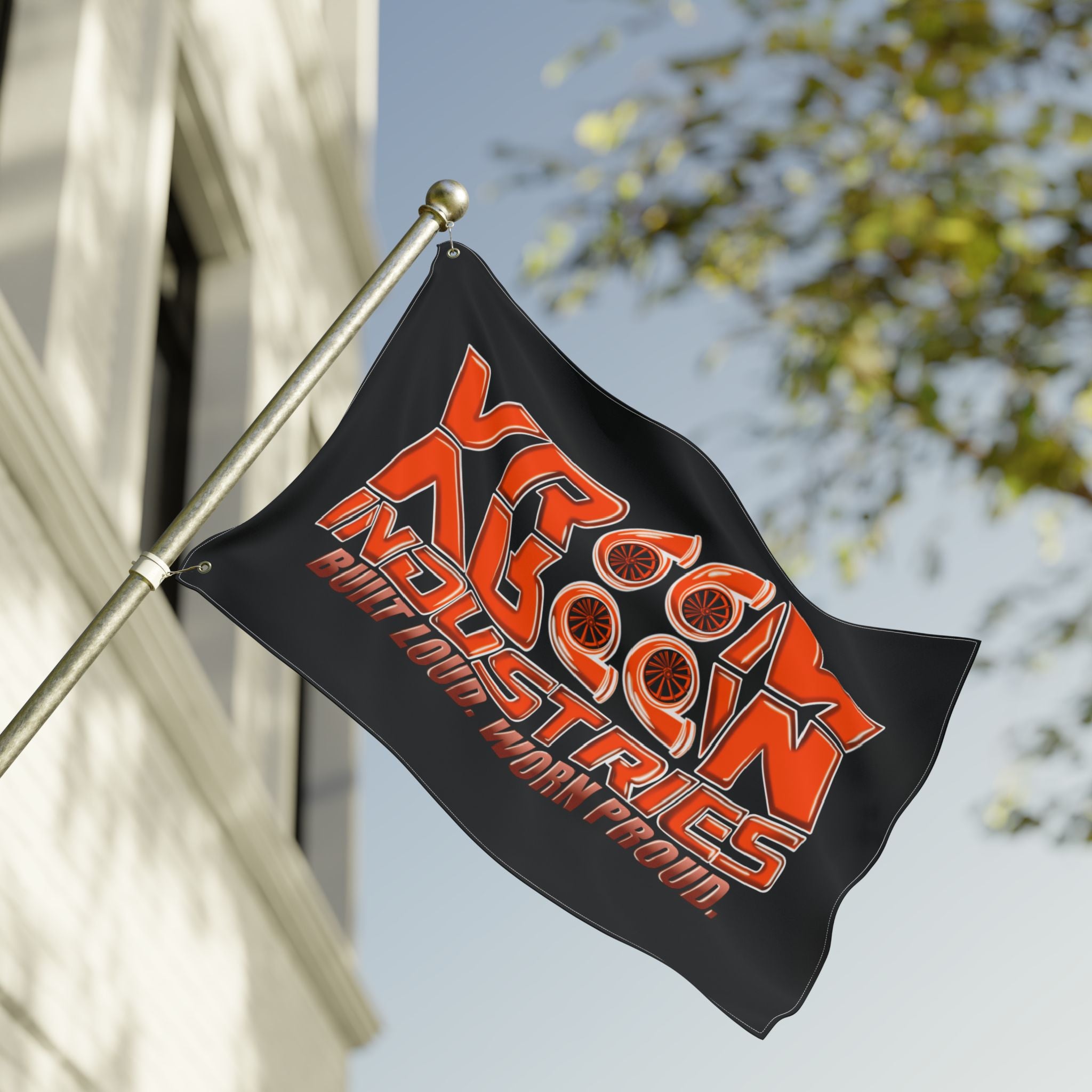 VroomVroom BLWP • Orange + Black (Same) Flag