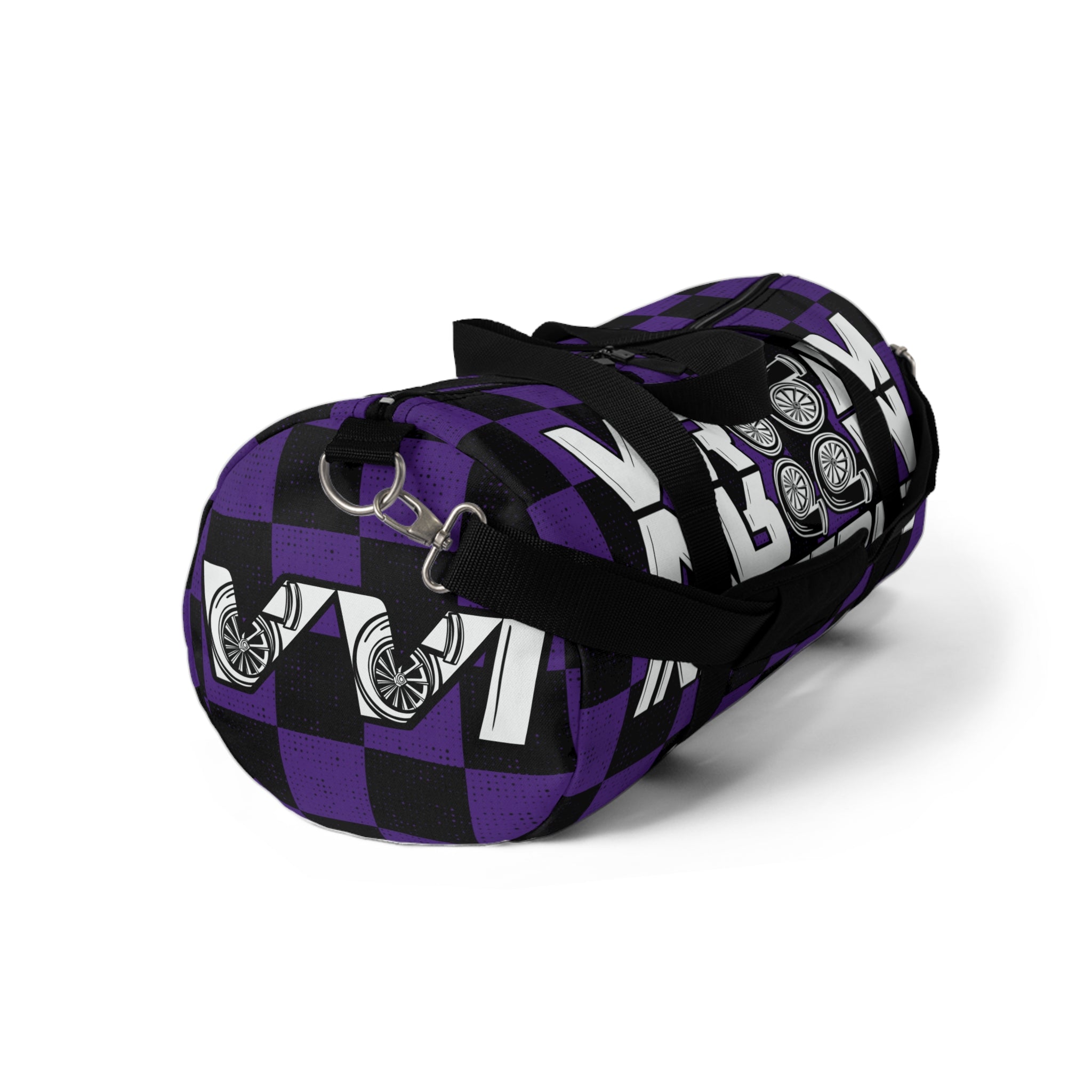 VroomVroom • Purple & Black Checkered • Duffle Bag