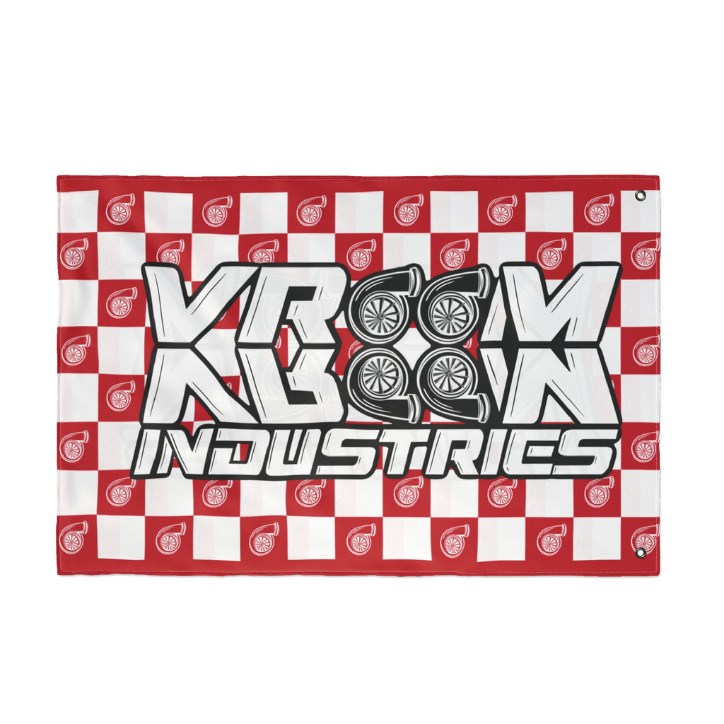 VroomVroom • Red & White • Turbo Checkered Flag