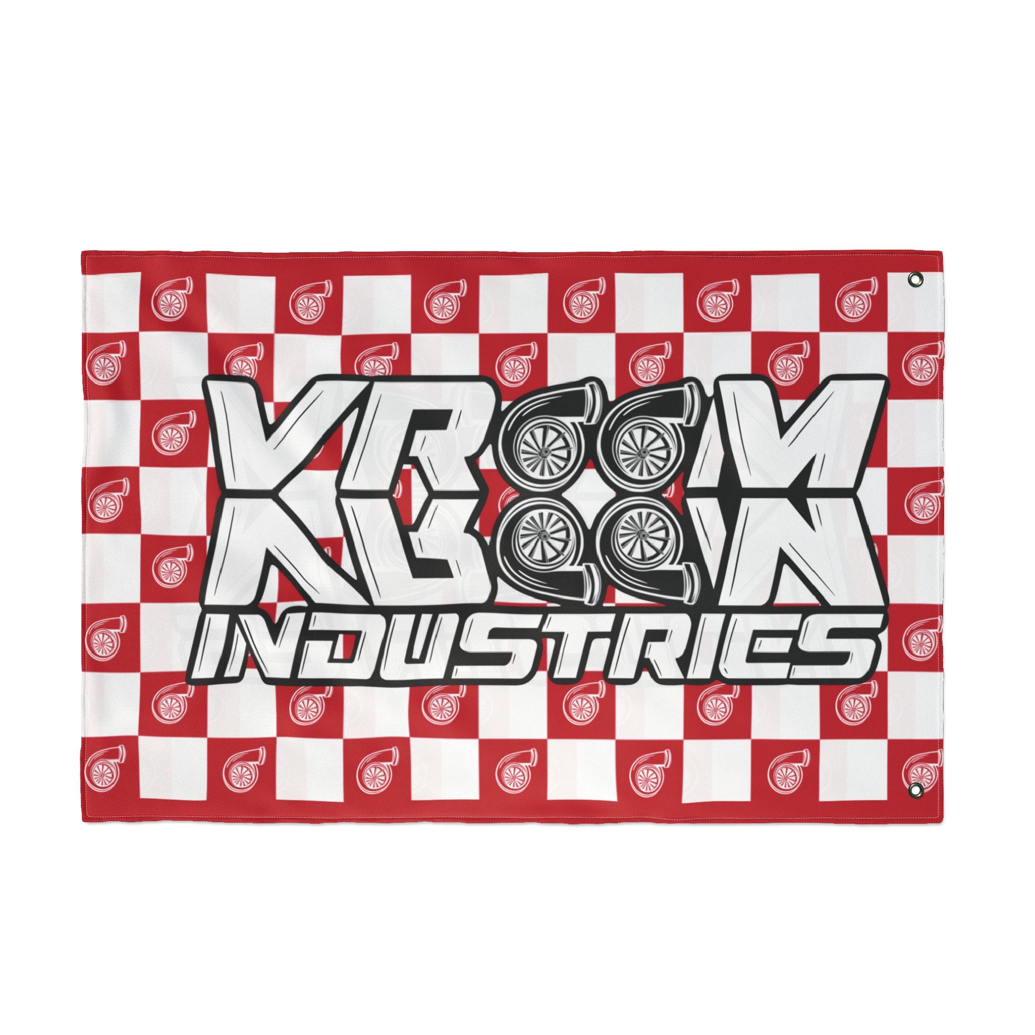 VroomVroom • Red & White • Turbo Checkered Flag