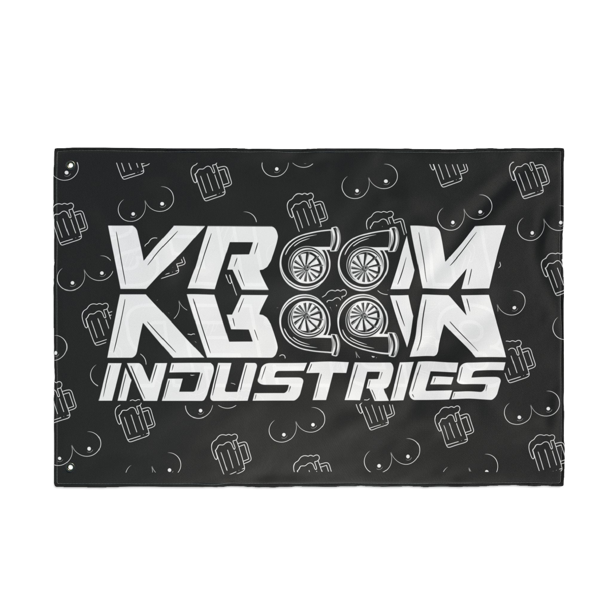 Titties & Beer That's Why I'm Here (Passenger Side) • White •  Flag