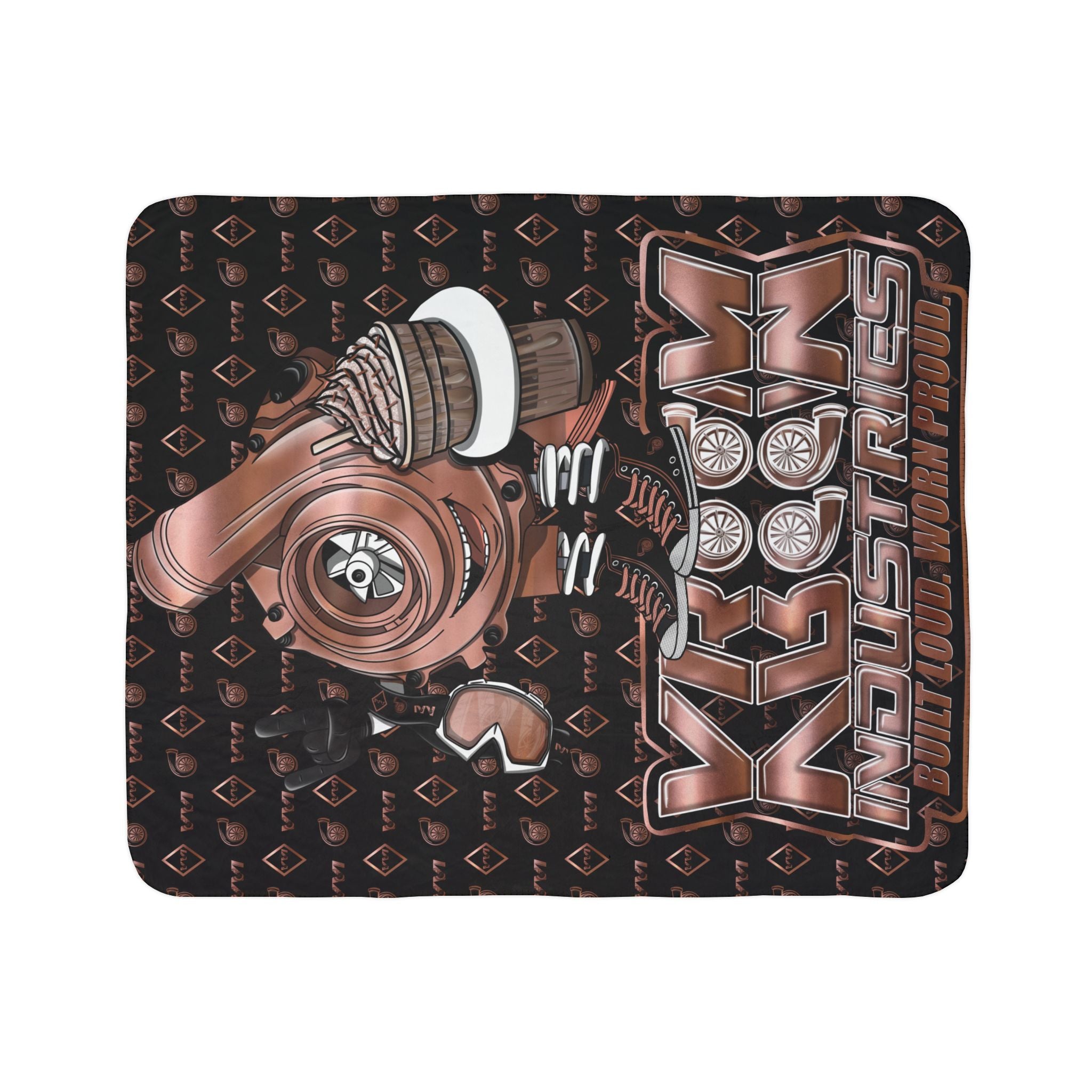 Sand Dunes & Fancy Drinks • Black & Rose Gold • Sherpa Blanket