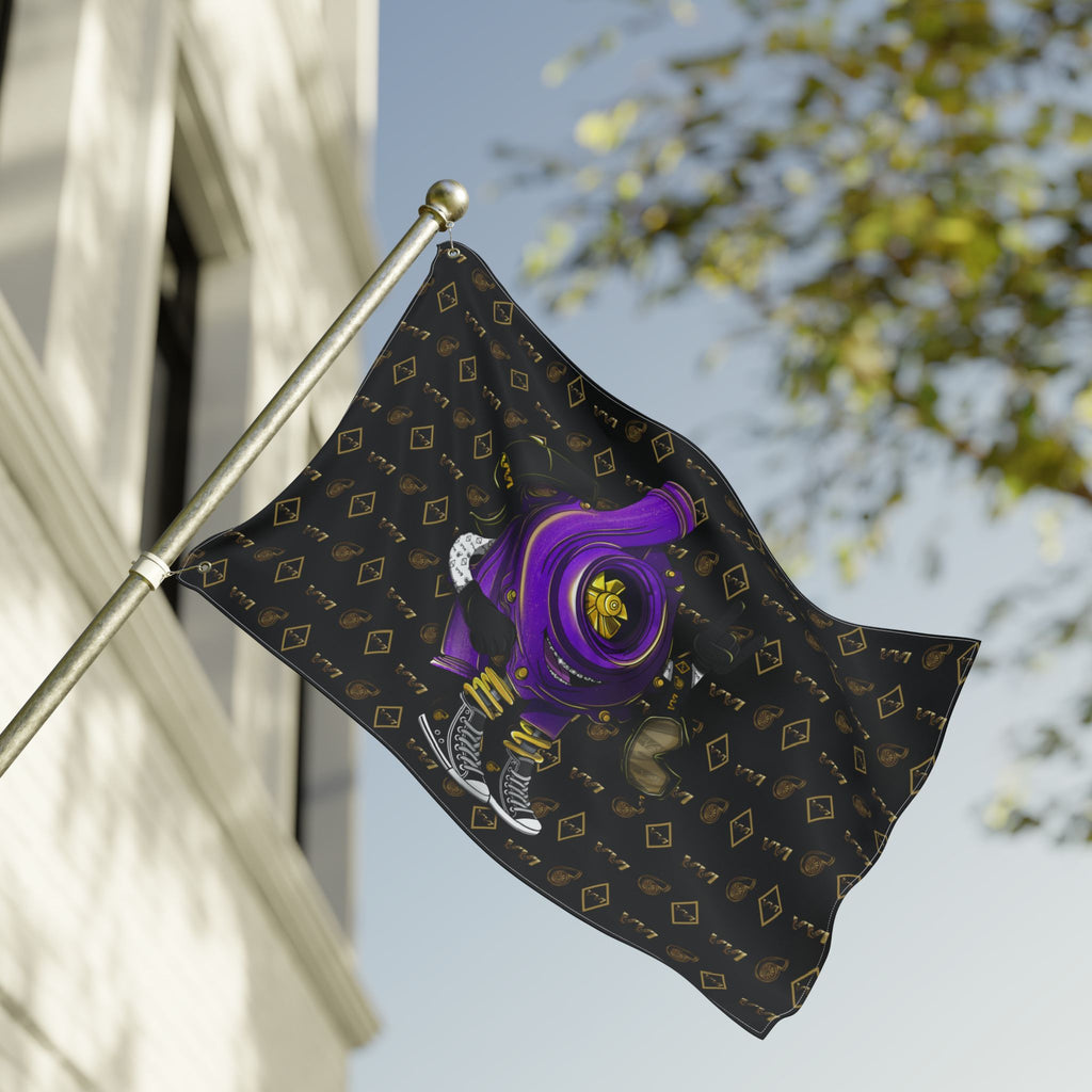 Vroomie Purple + VVI Gold • Black (Same) Flag