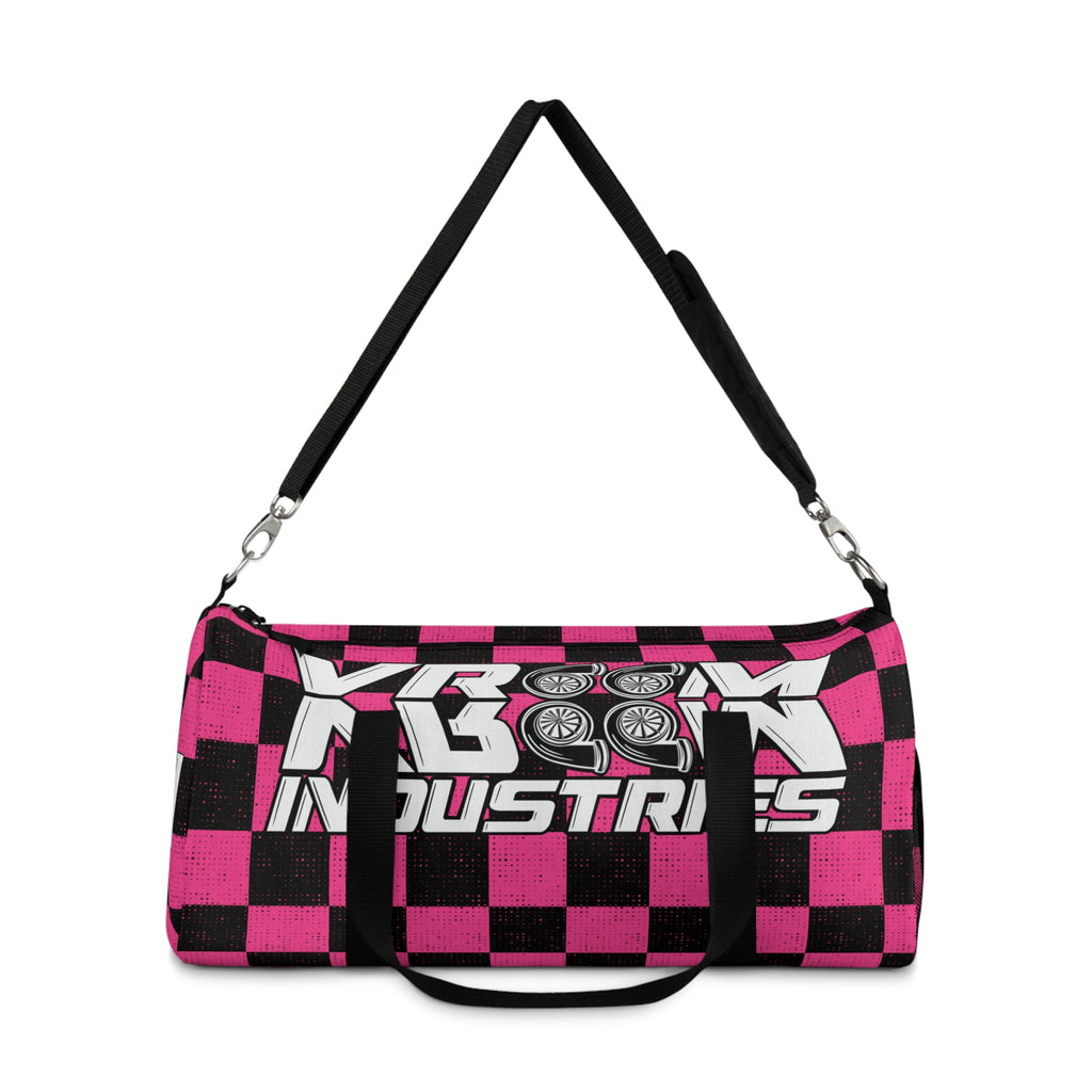 VroomVroom • Hot Pink & Black Checkered • Duffle Bag