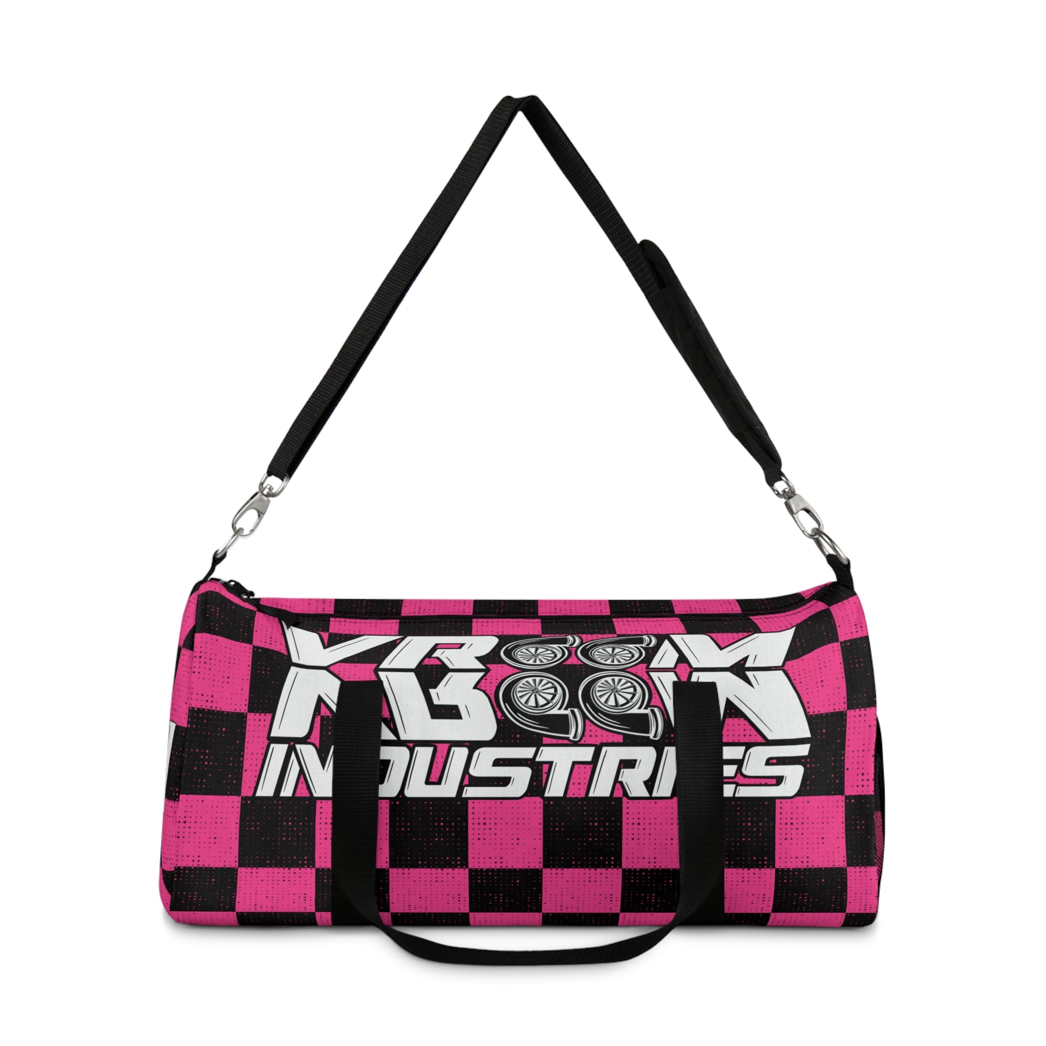 VroomVroom • Hot Pink & Black Checkered • Duffle Bag