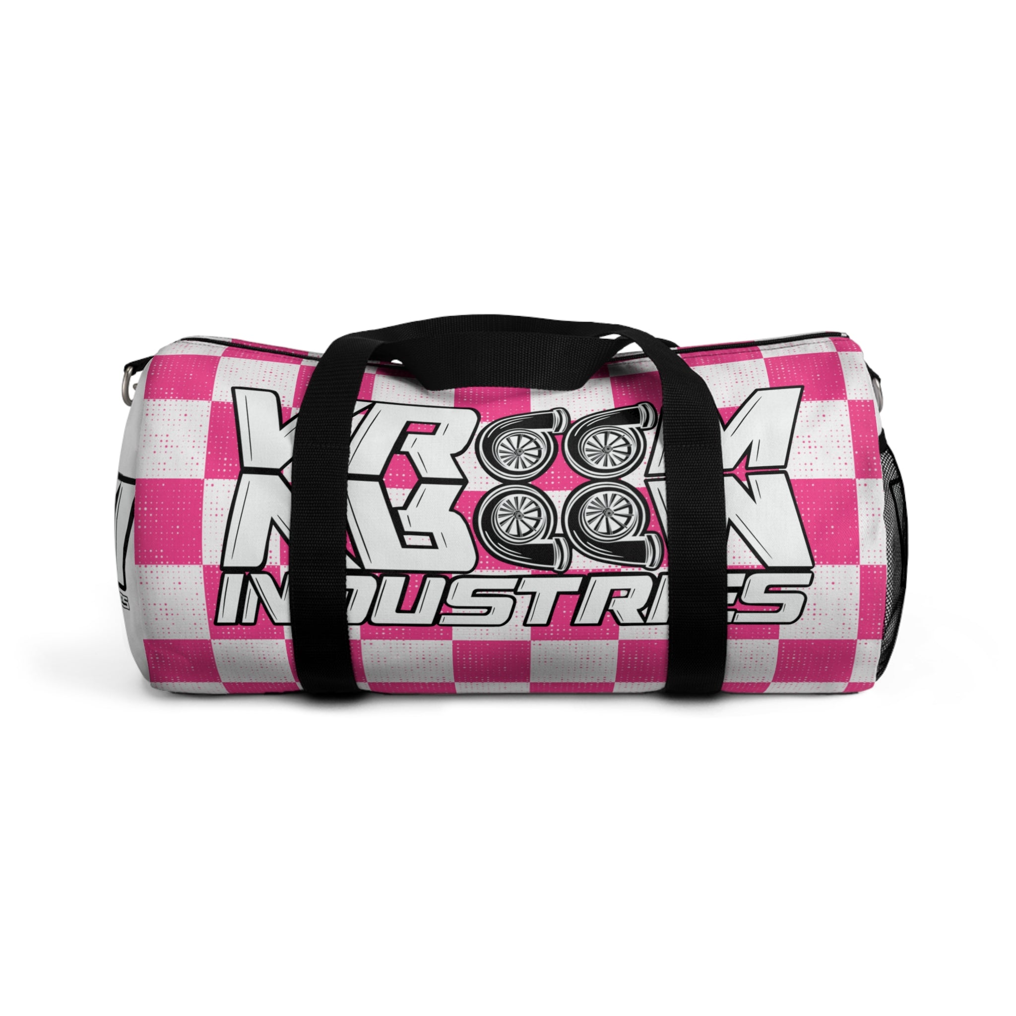 VroomVroom • Pink & White Checkered • Duffle Bag