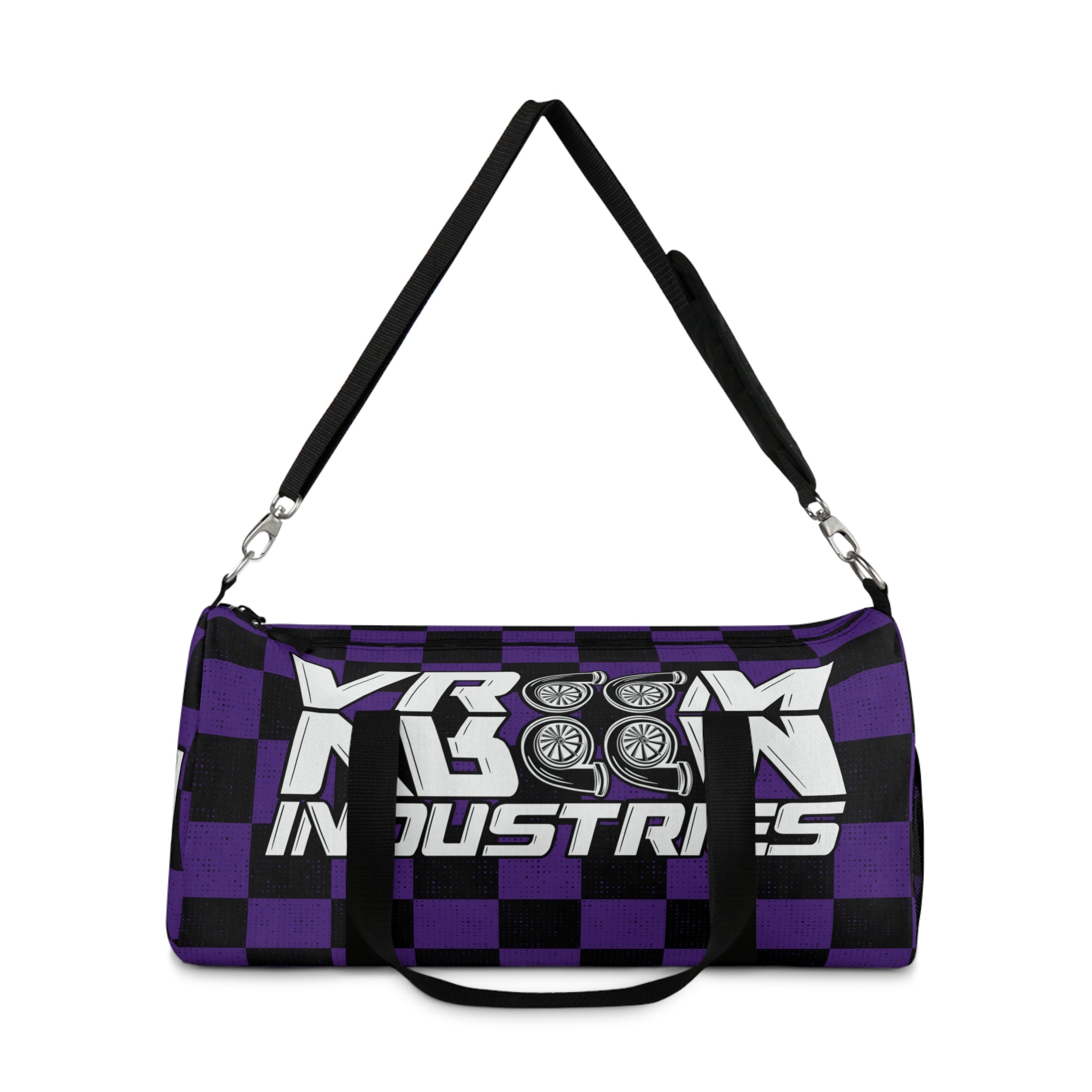 VroomVroom • Purple & Black Checkered • Duffle Bag