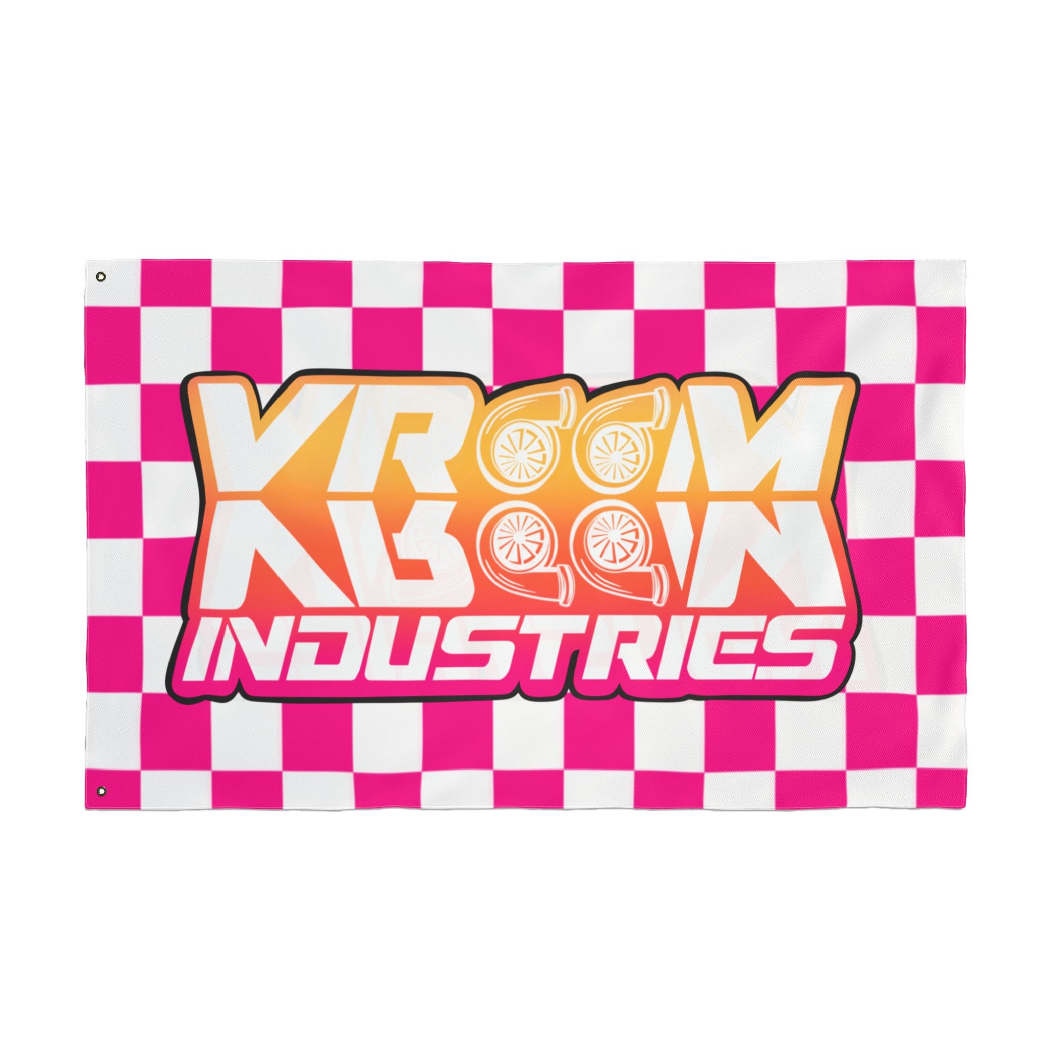 VroomVroom • Pink + White Sunset Checkered Flag