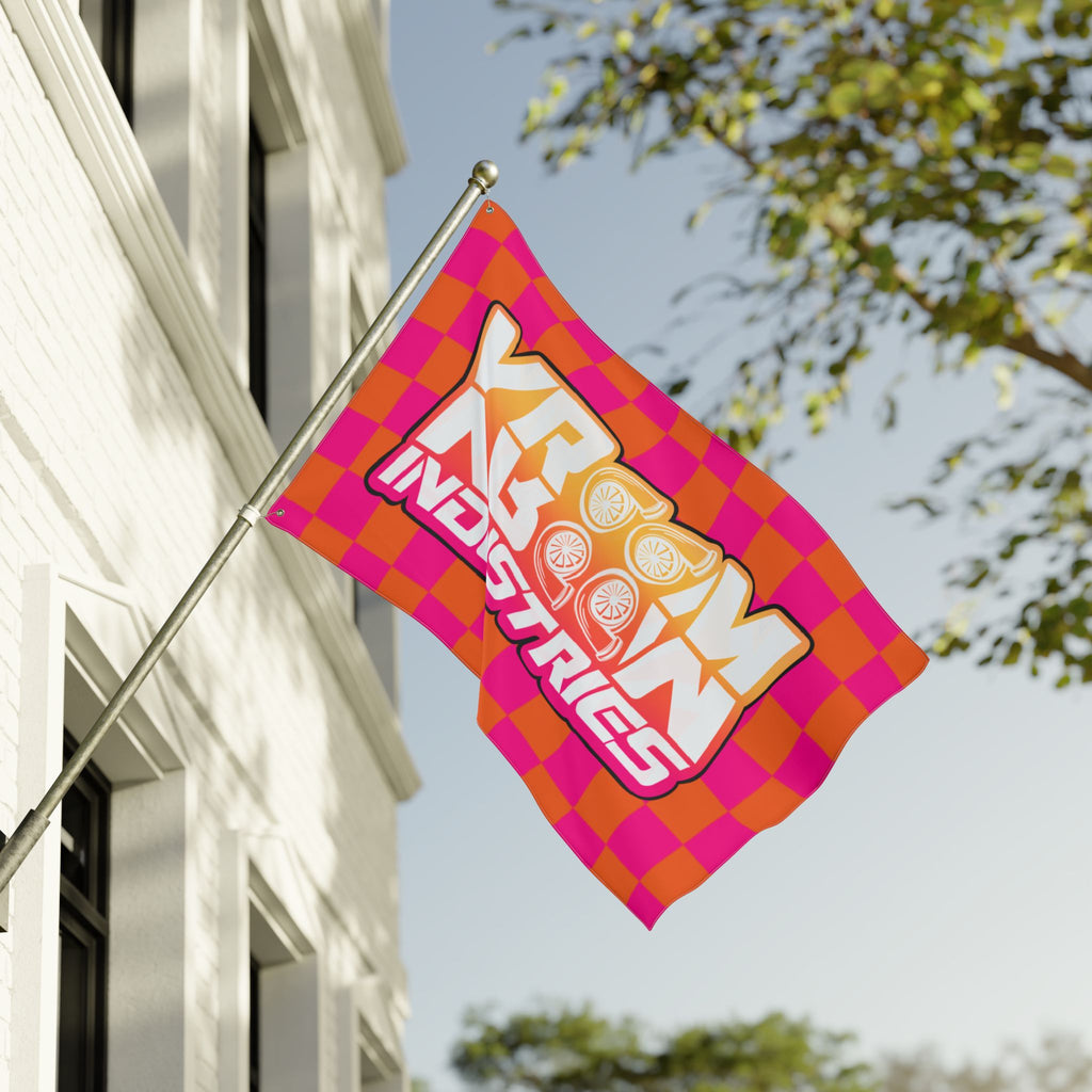 VroomVroom • Pink + Orange Sunset Checkered Flag