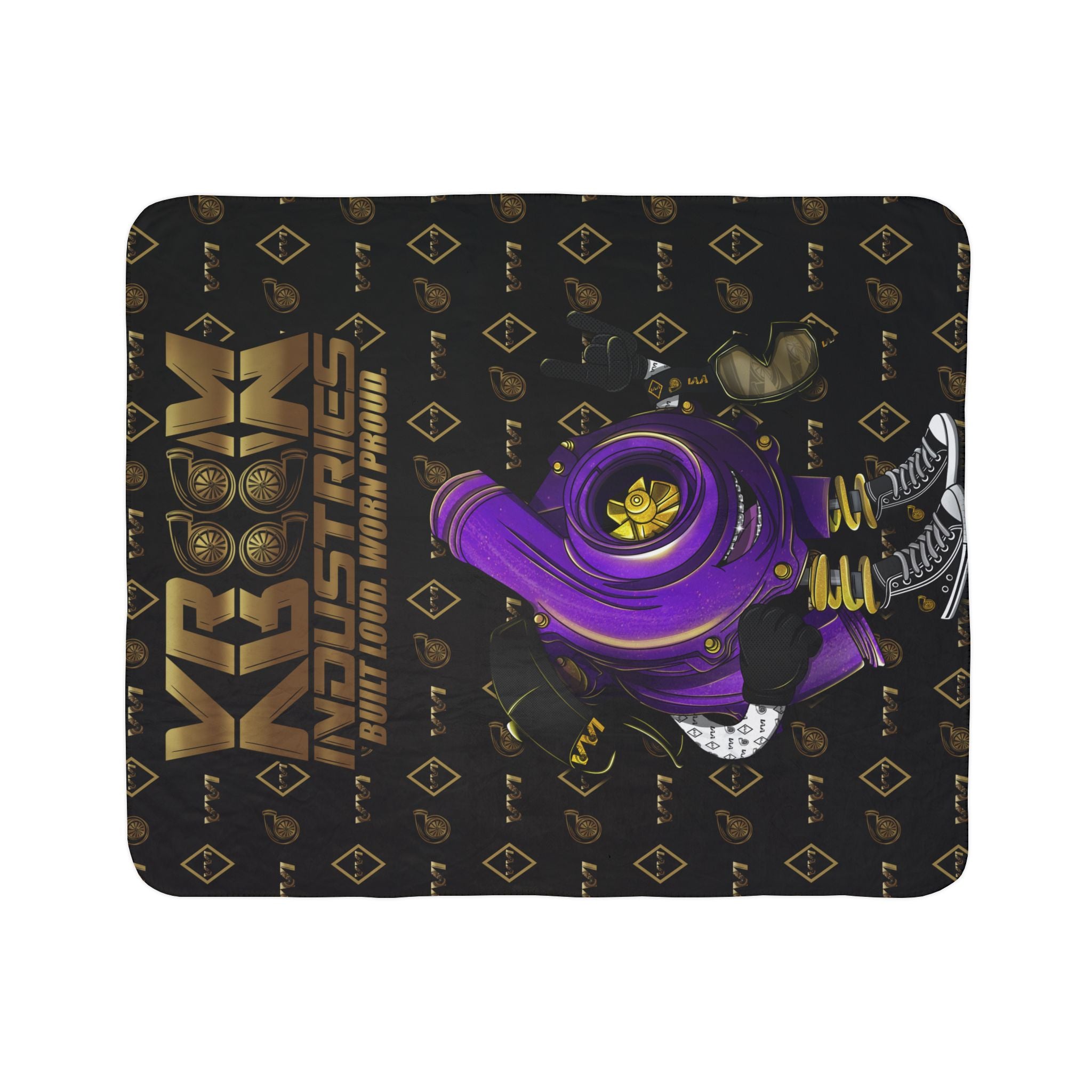 Vroomie Purple + Gold VroomVroom BLWP • Sherpa Blanket