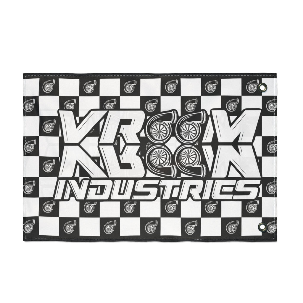 VroomVroom • Black & White • Turbo Checkered Flag