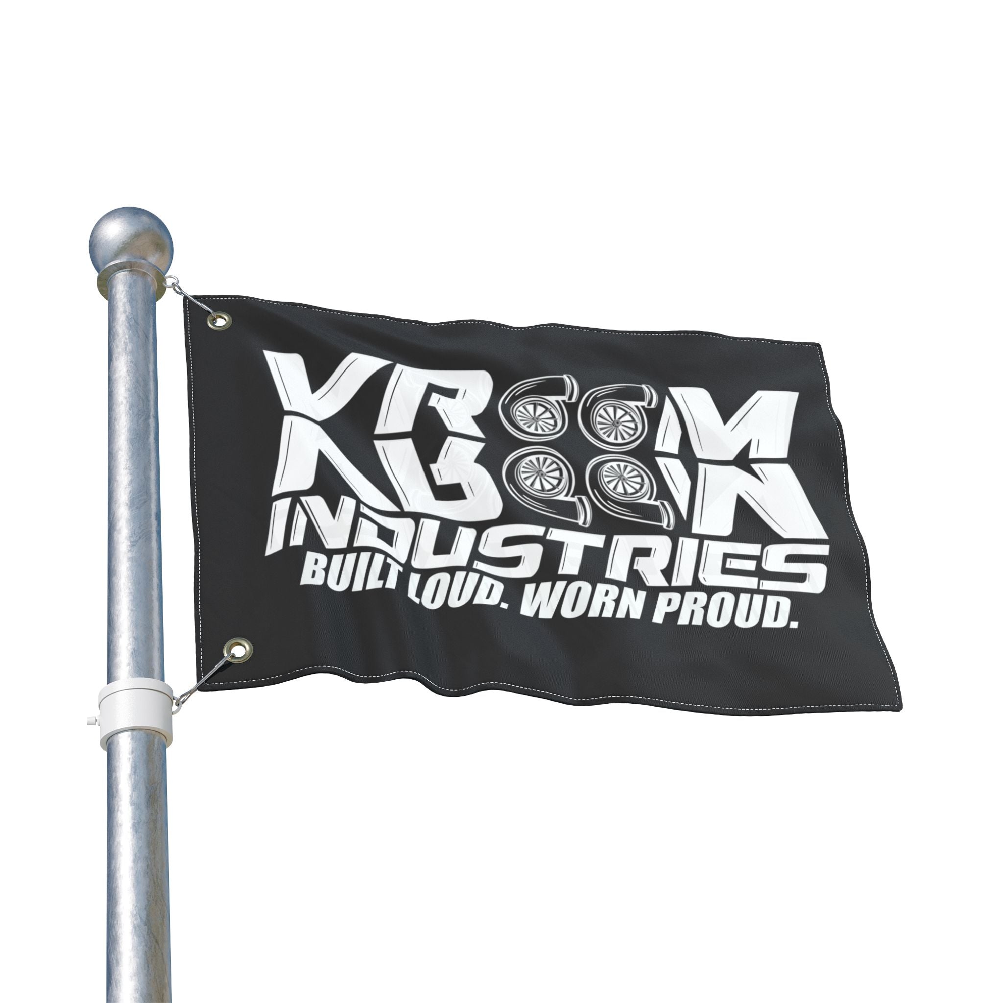 VroomVroom BLWP • White + Black (Same) Flag