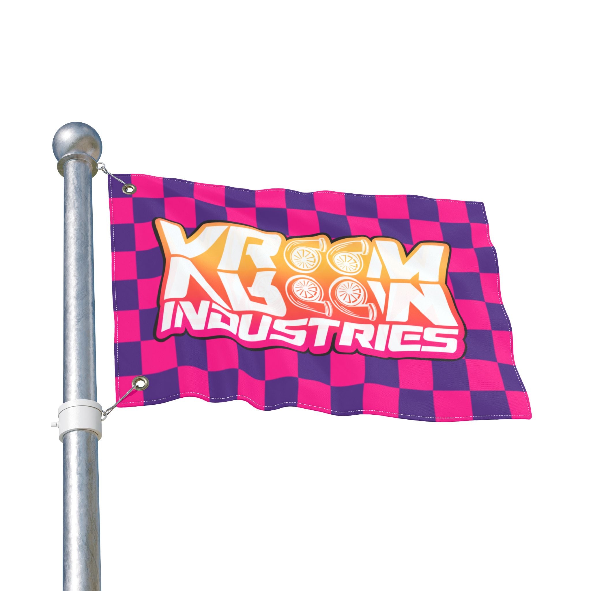 VroomVroom • Pink + Purple Sunset Checkered Flag
