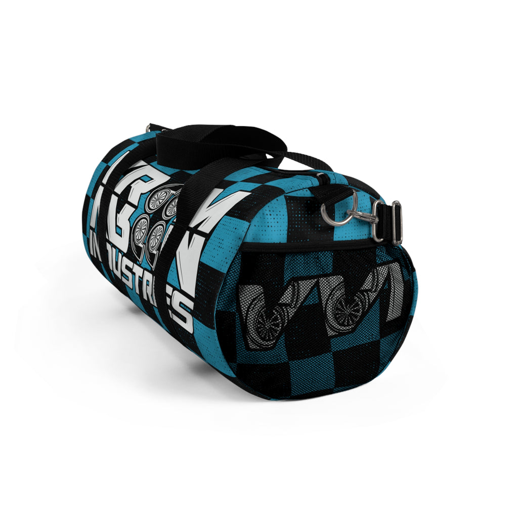 VroomVroom • Turquoise & Black Checkered •  Duffle Bag