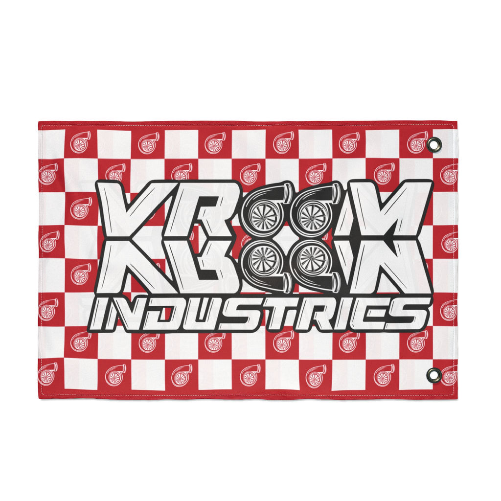 VroomVroom • Red & White • Turbo Checkered Flag