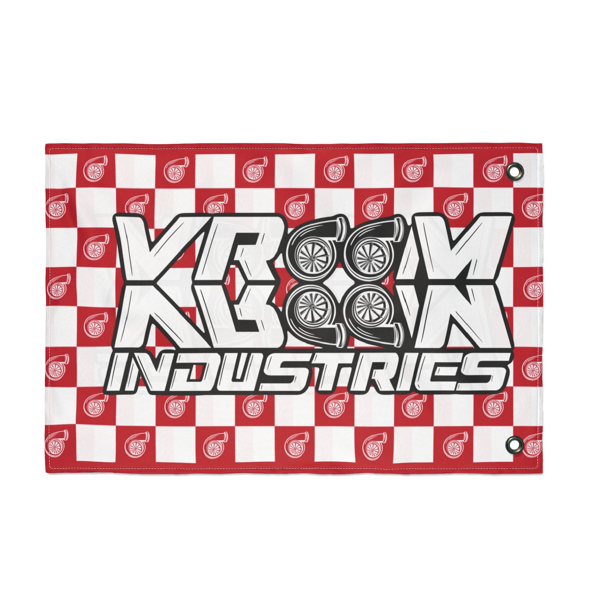 VroomVroom • Red & White • Turbo Checkered Flag