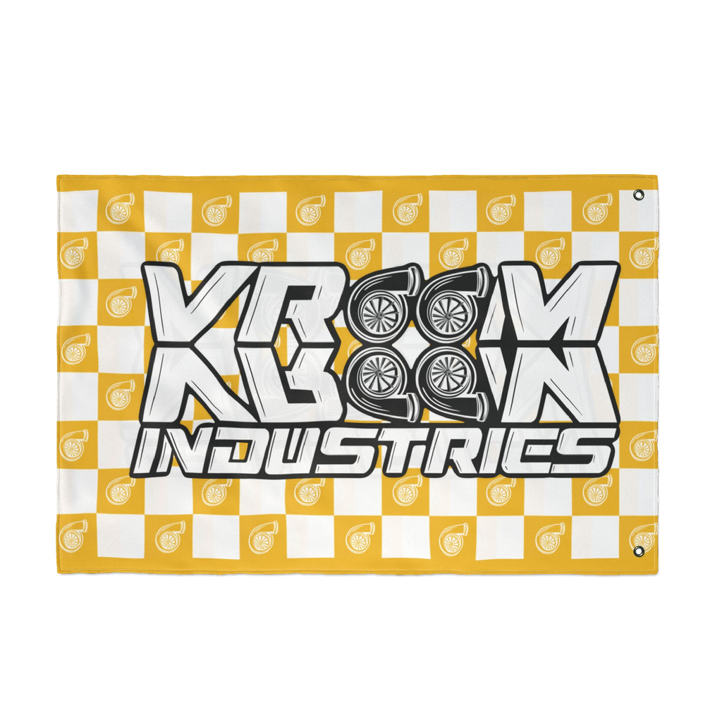 VroomVroom • Yellow + White • Turbo Checkered Flag