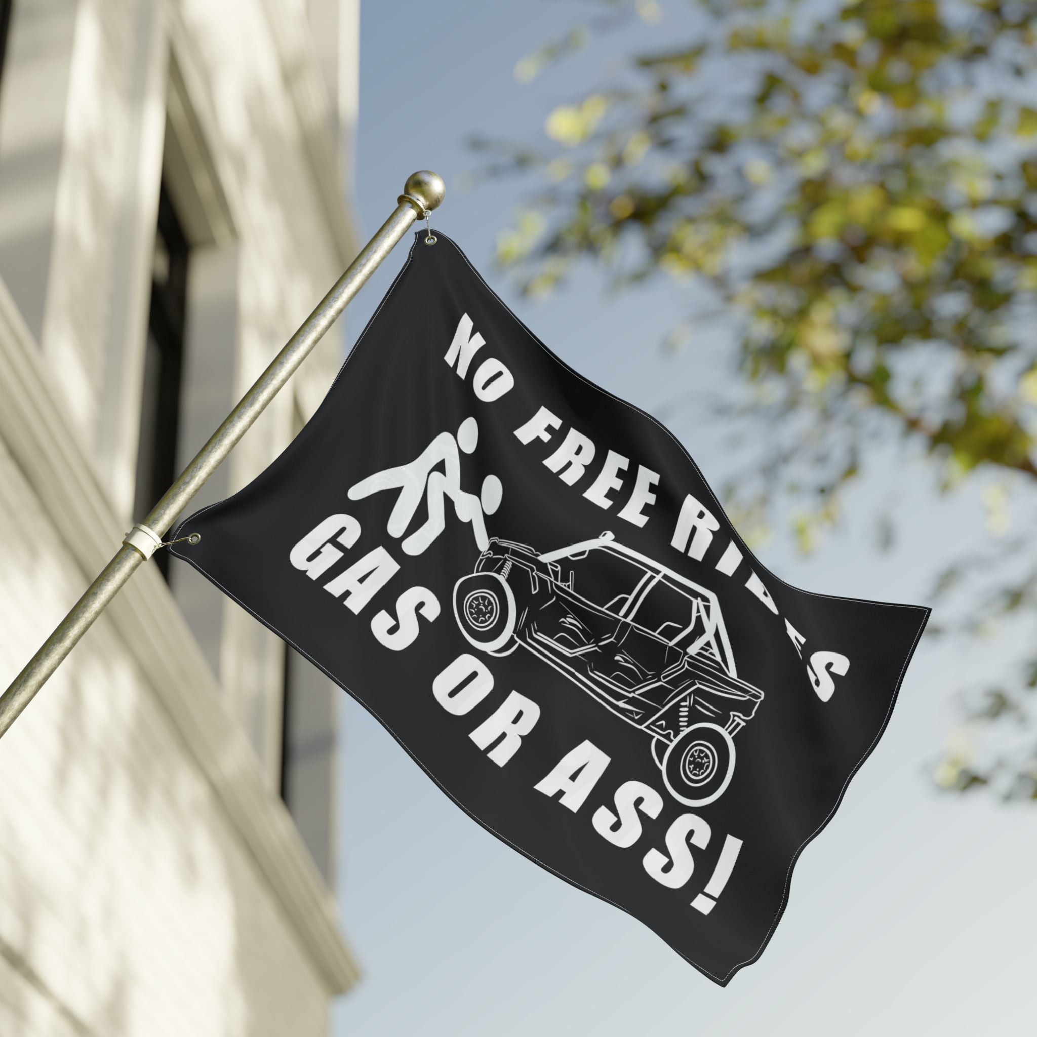No Free Rides, Gas or Ass • Flag
