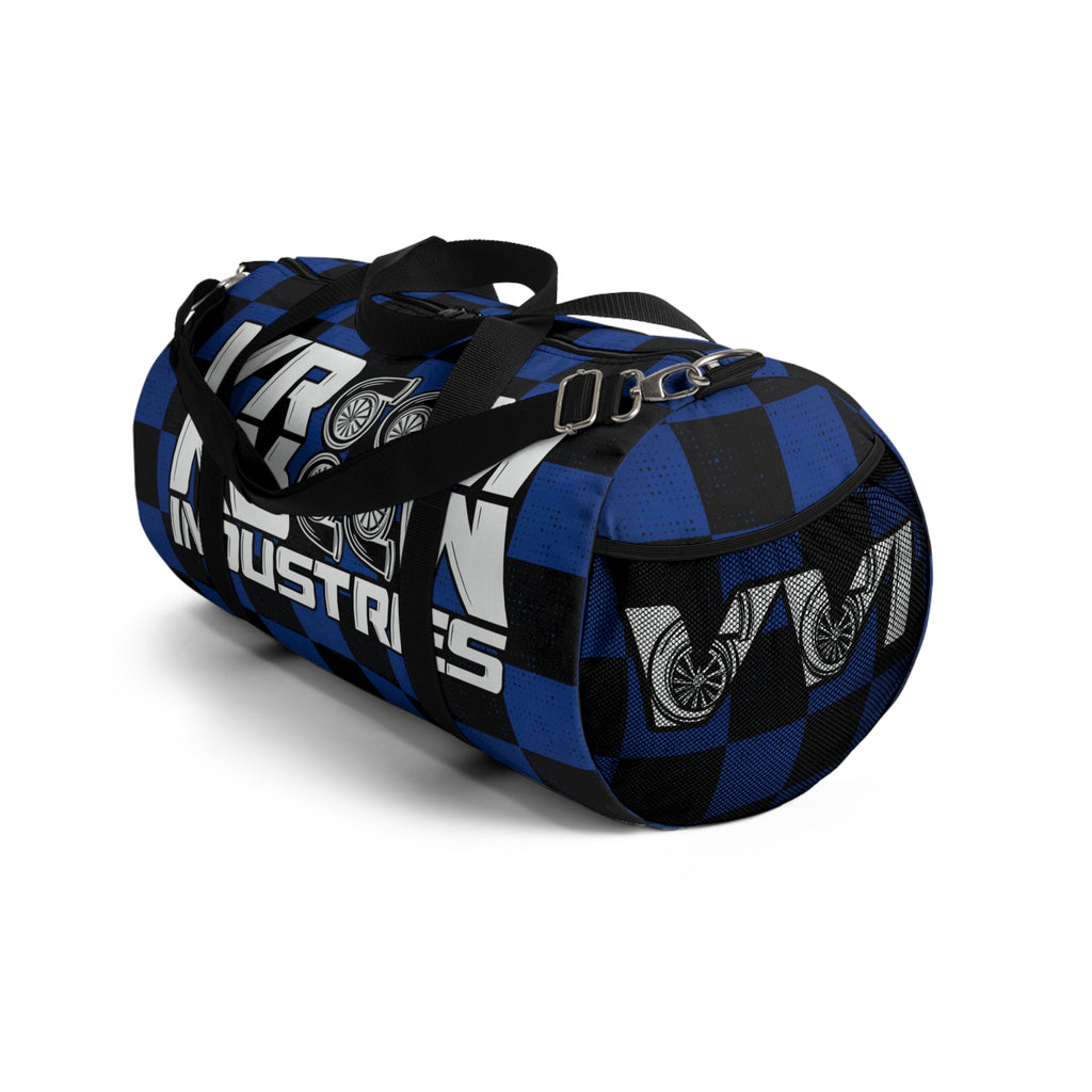 VroomVroom • Dark Blue & Black Checkered • Duffle Bag