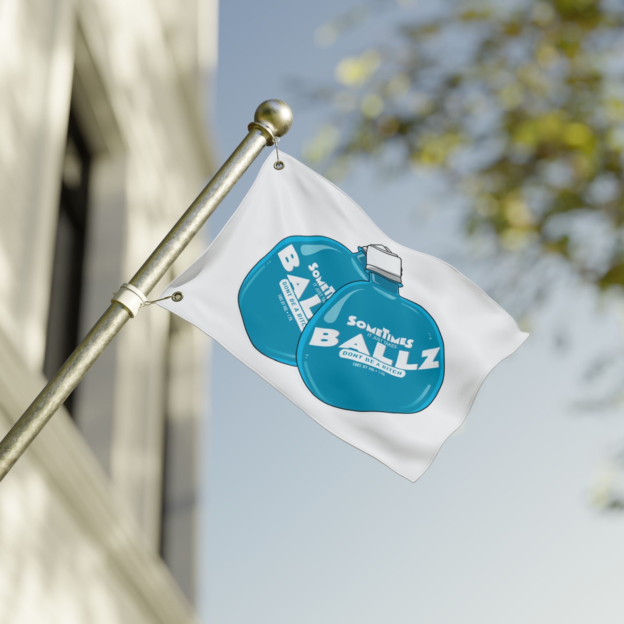 It Just Takes Ballz • White (Same) Flag