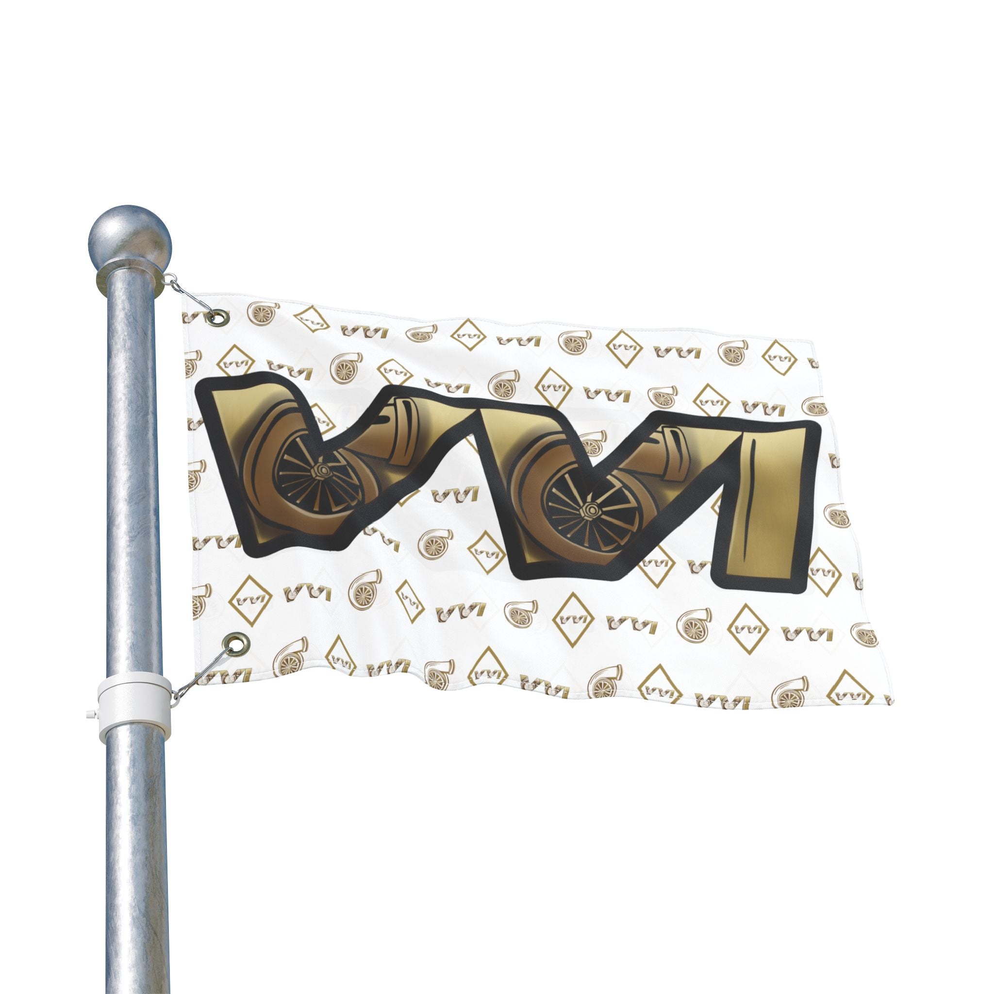 VVI • Diamonds & Gold + White (Same) Flag