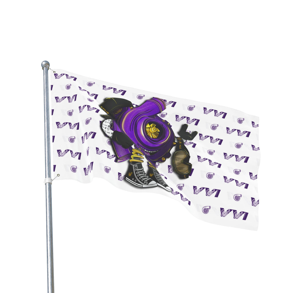 Vroomie Purple + VVI • White (Same) Flag