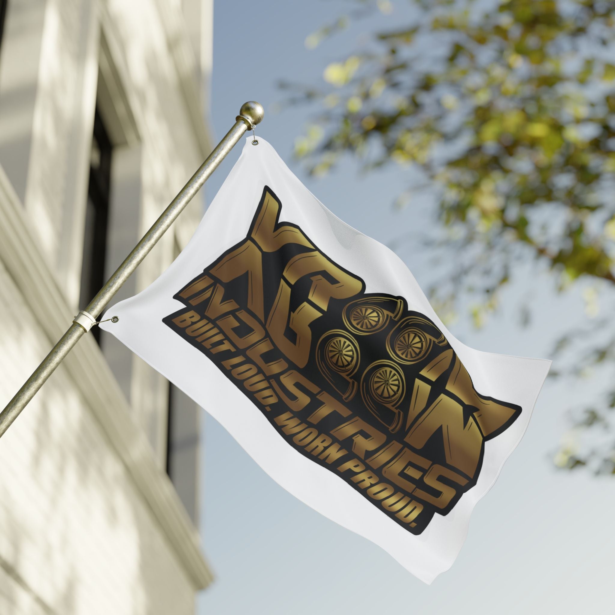 VroomVroom BLWP • White + Gold + Black (Same) Flag