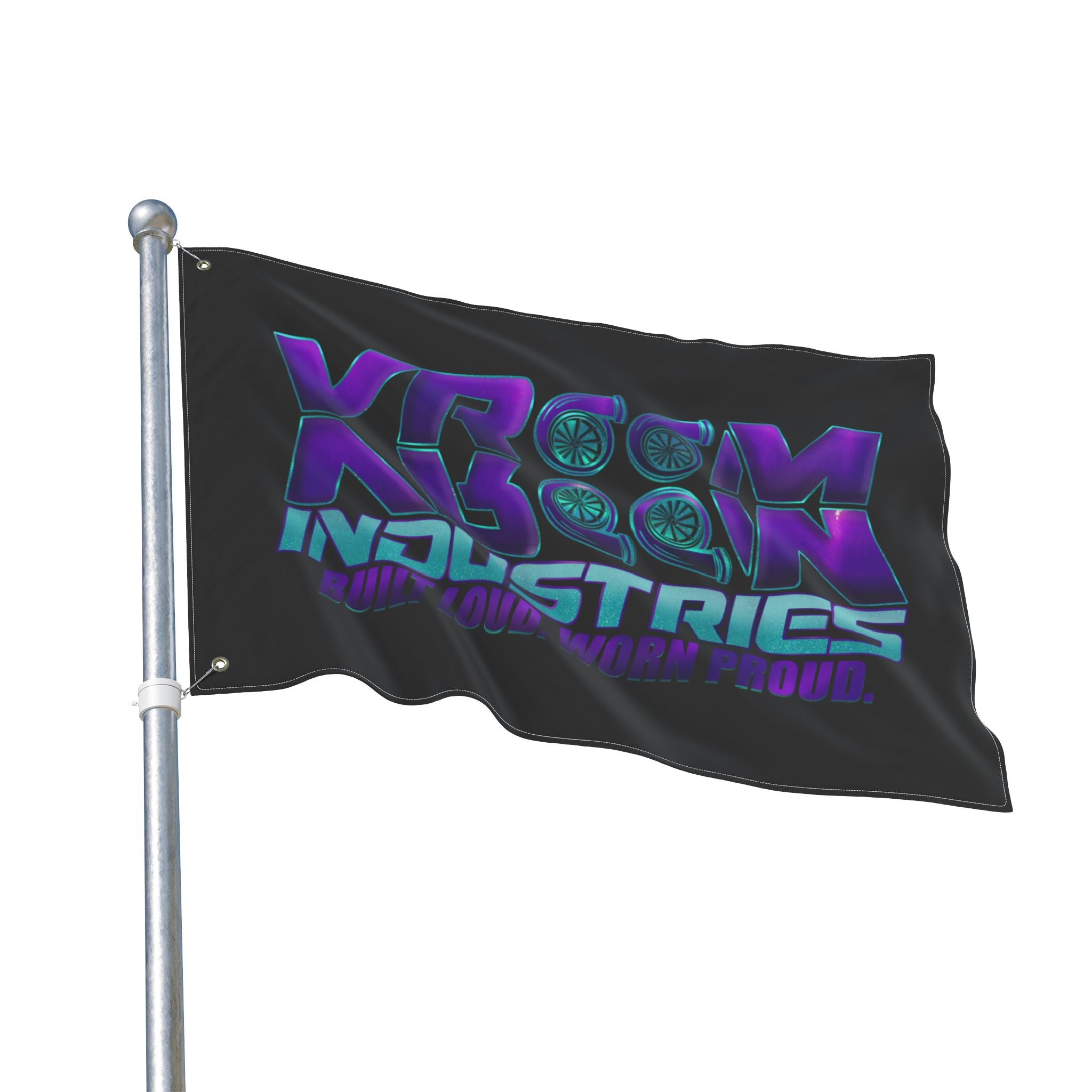 VroomVroom BLWP • Purple + Teal + Black (Same) Flag
