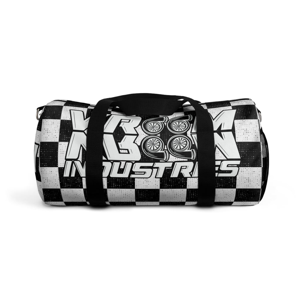 VroomVroom • White & Black Checkered • Duffle Bag
