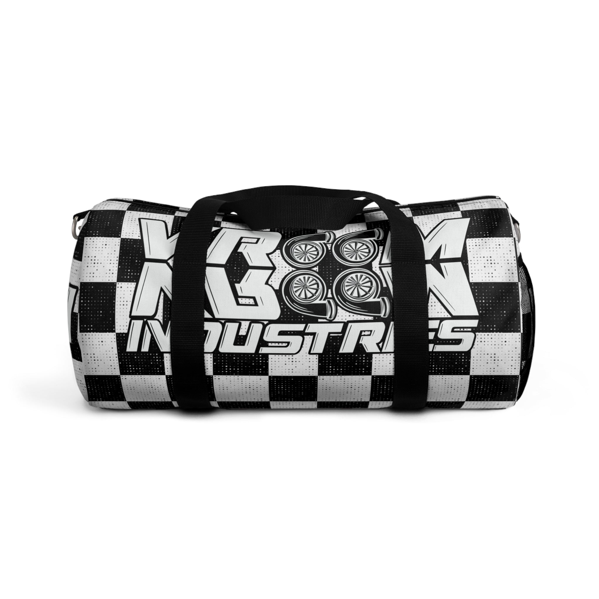 VroomVroom • White & Black Checkered • Duffle Bag