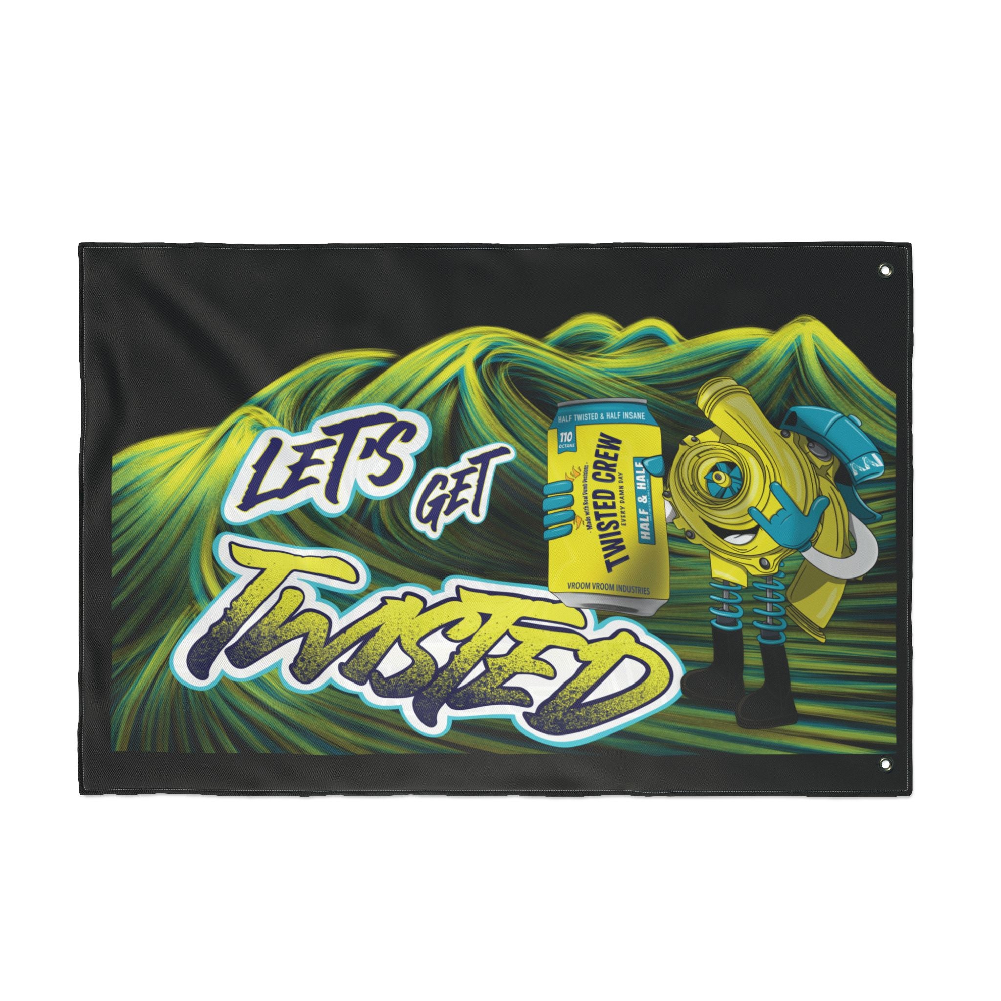 Twisted Crew + VroomVroom (Passenger Side) Flag