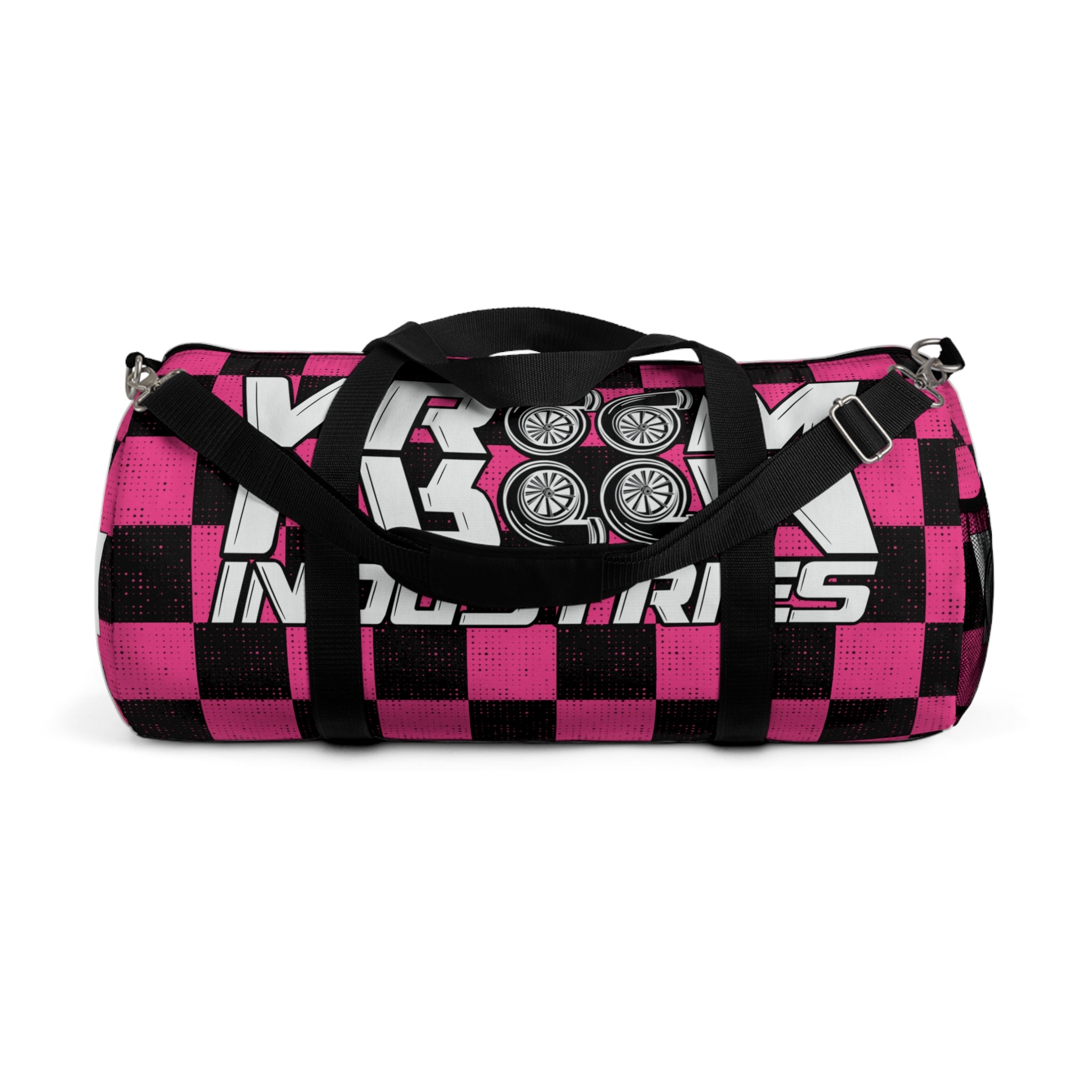 VroomVroom • Hot Pink & Black Checkered • Duffle Bag