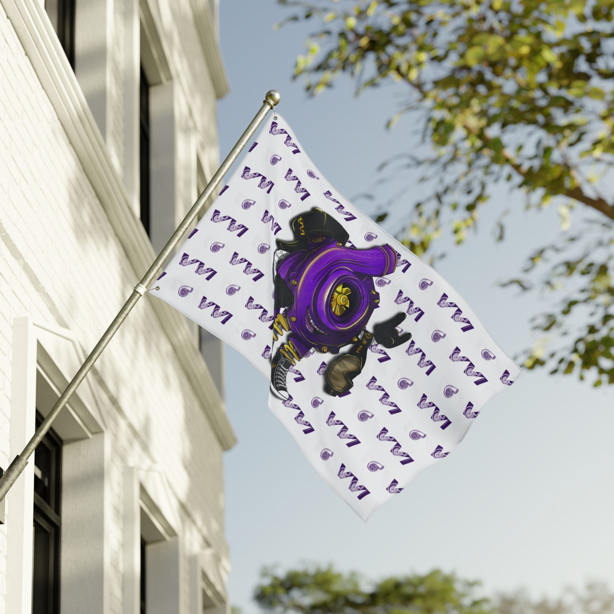 Vroomie Purple + VVI • White (Same) Flag