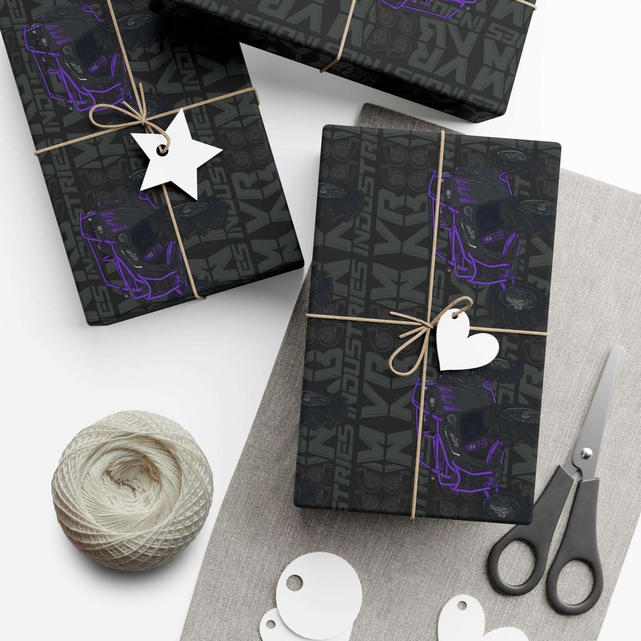Purple SXS • Wrapping Paper - Black
