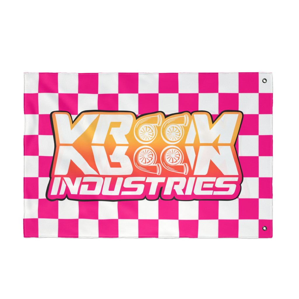 VroomVroom • Pink + White Sunset Flag