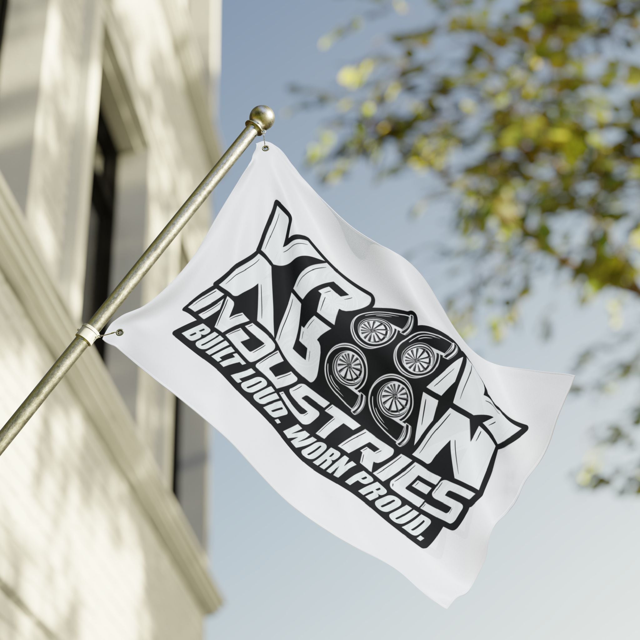 VroomVroom BLWP • Black + White (Same) Flag
