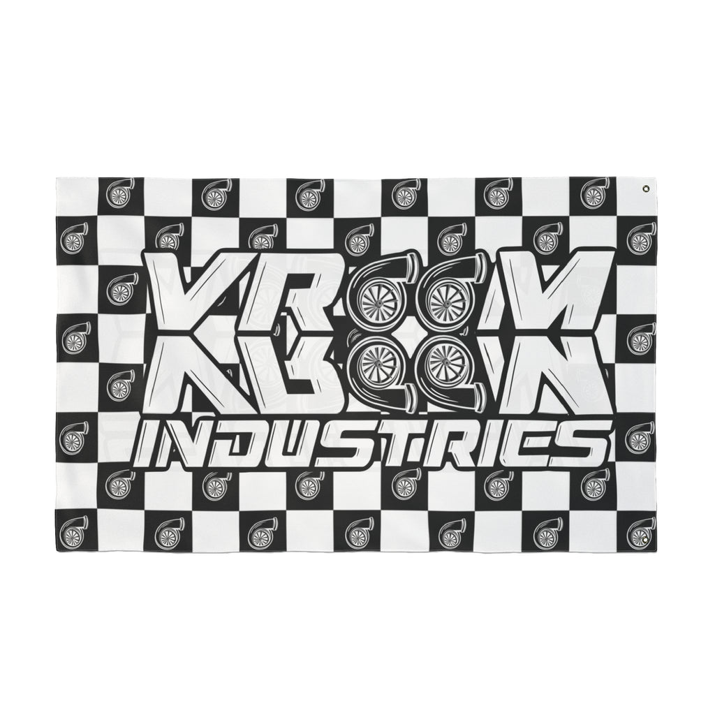 VroomVroom • Black & White • Turbo Checkered Flag