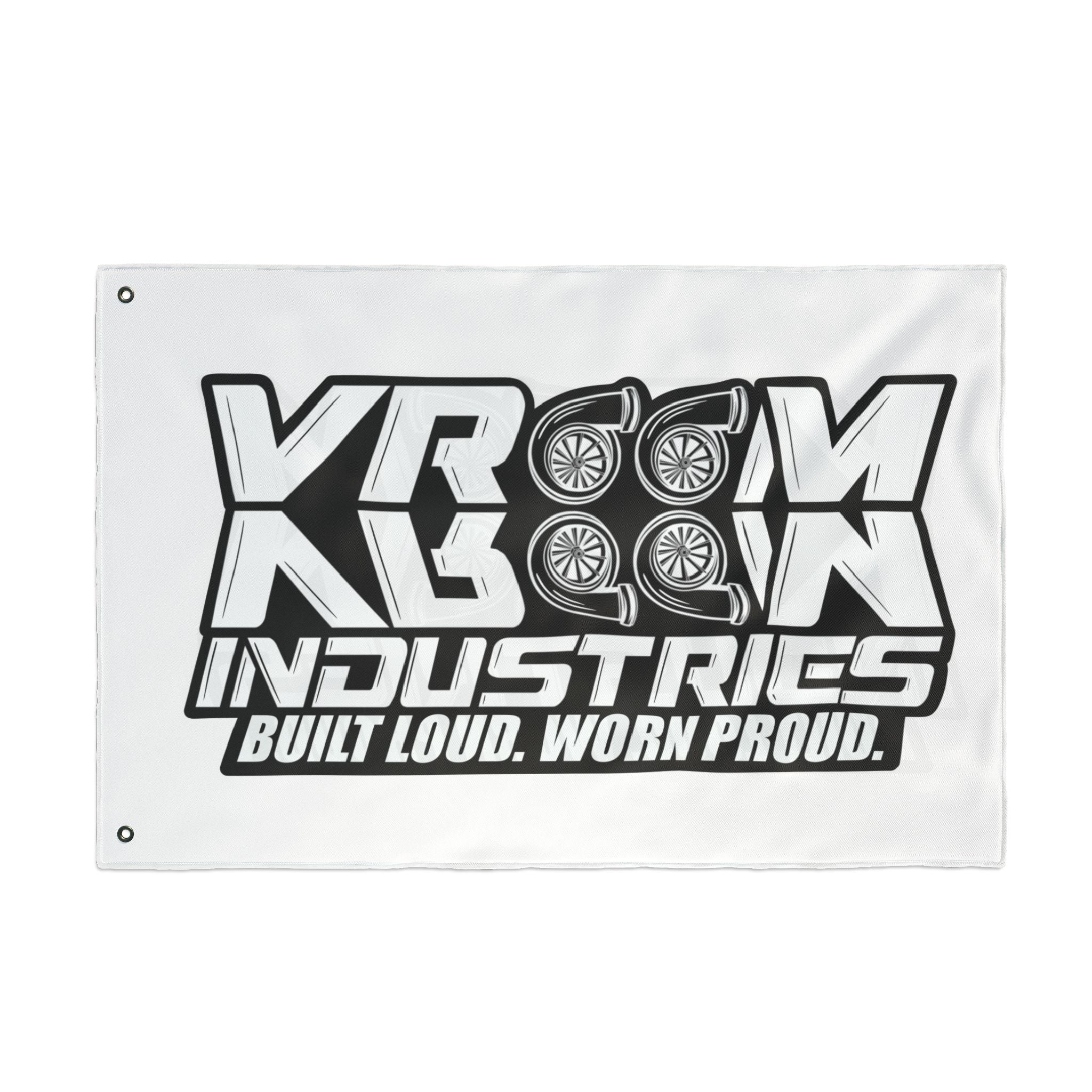 VroomVroom BLWP • Black + White (Same) Flag